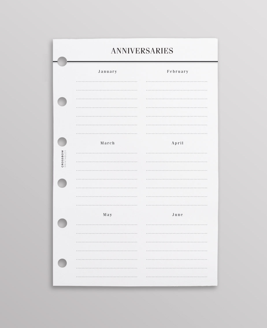 minimal pocket planner inserts