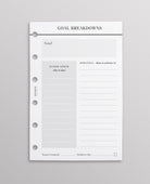 goal planner inserts