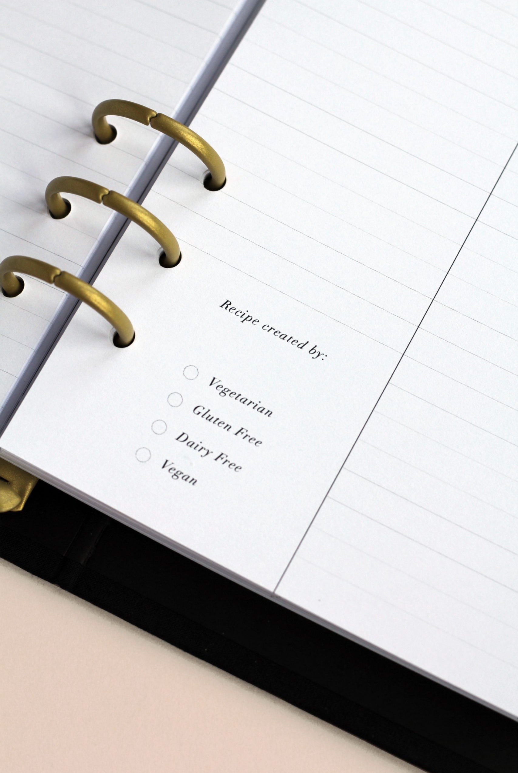 minimal recipe planner