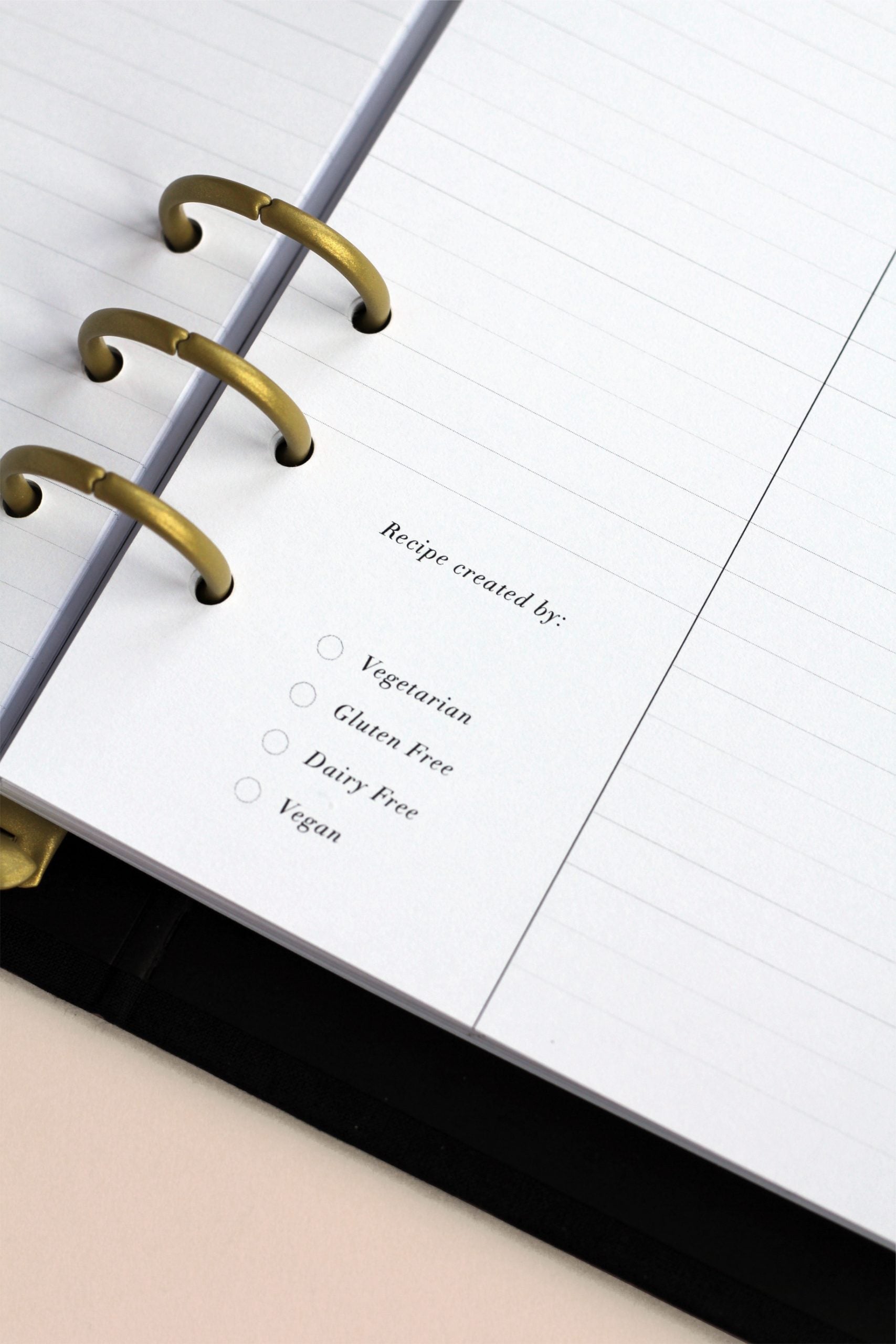 minimal recipe planner