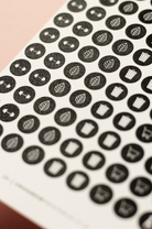 black and white planner stickers
