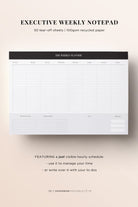 minimal weekly desk planner