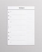 A5 Week on one page planner inserts