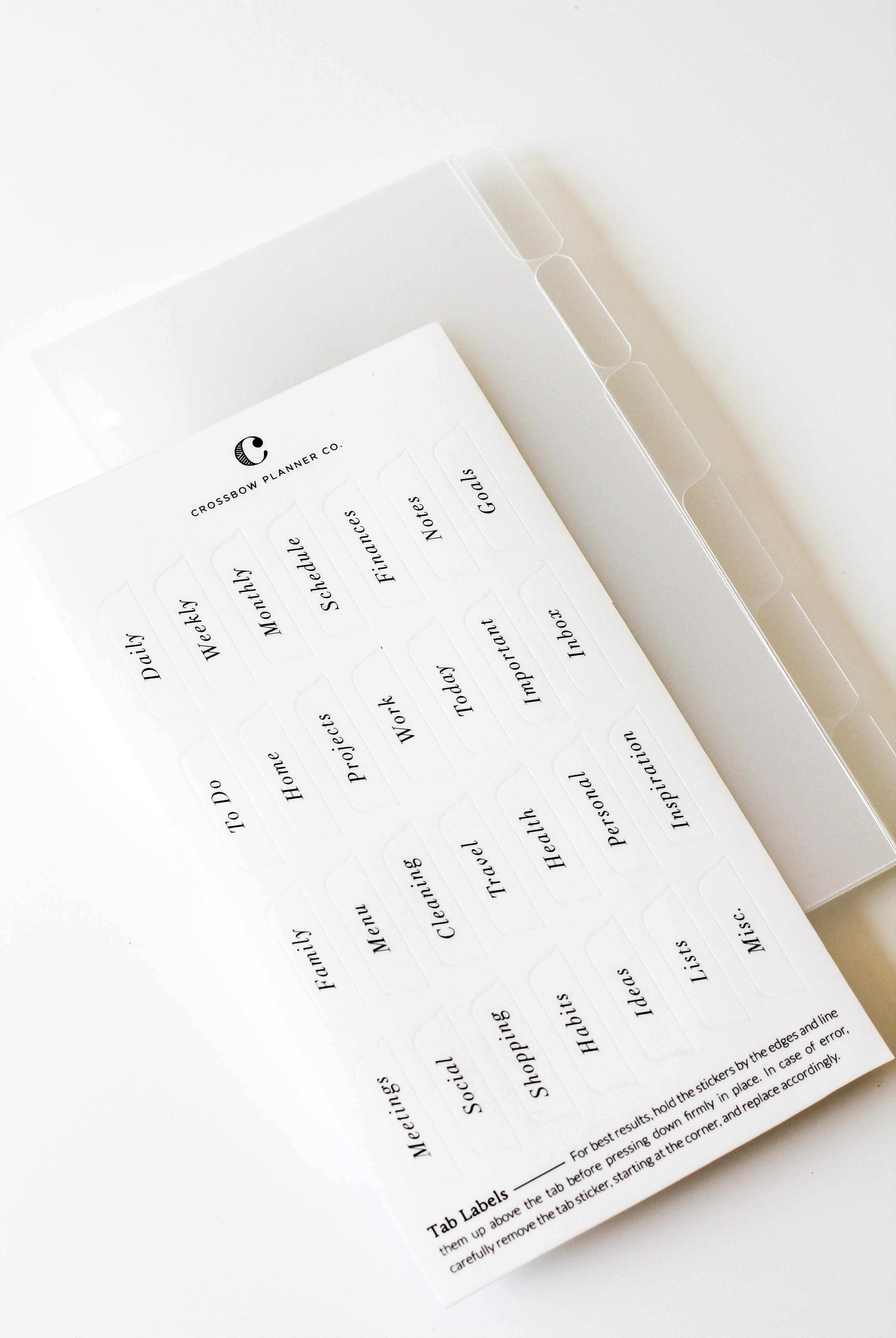 filofax personal divider refill