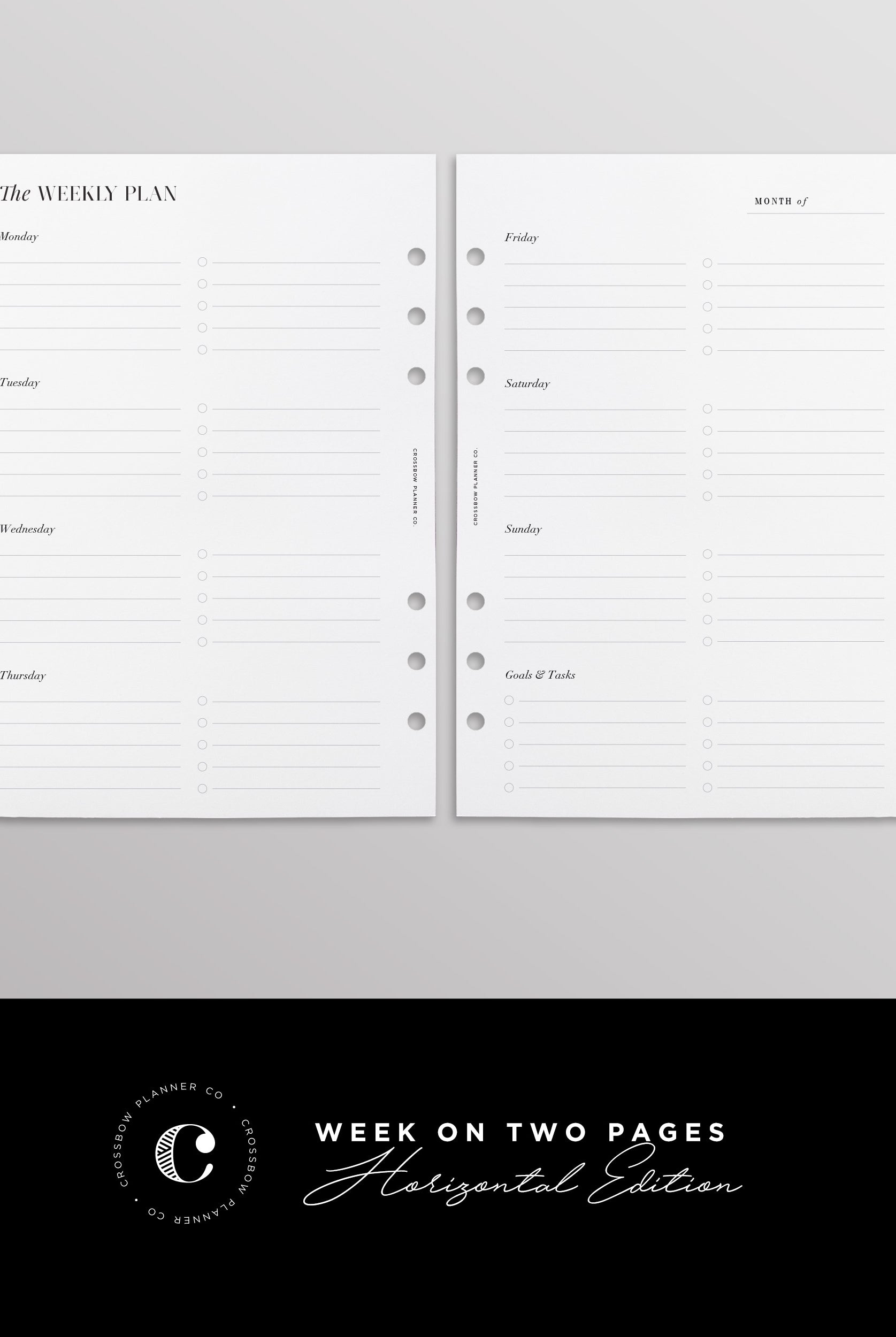 minimal weekly planner inserts