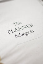 this planner belongs tp