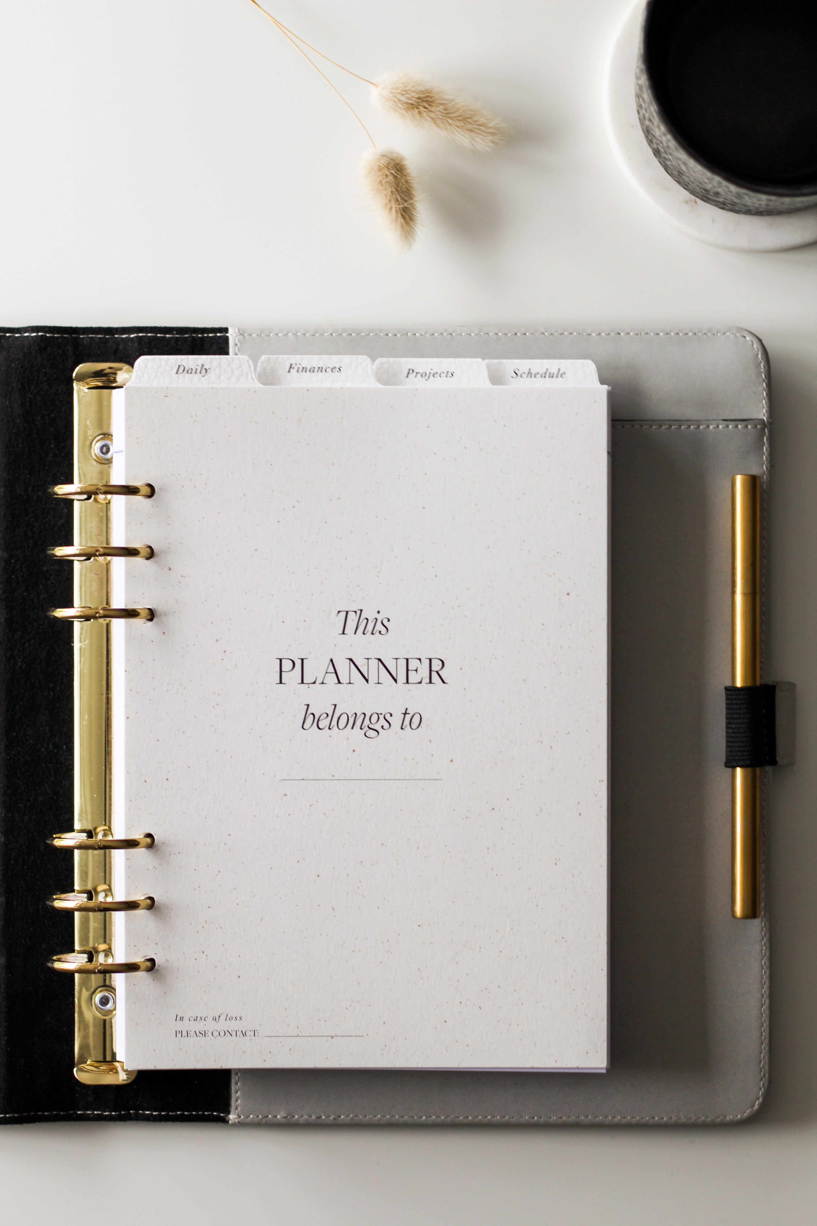 minimal planner dashboard