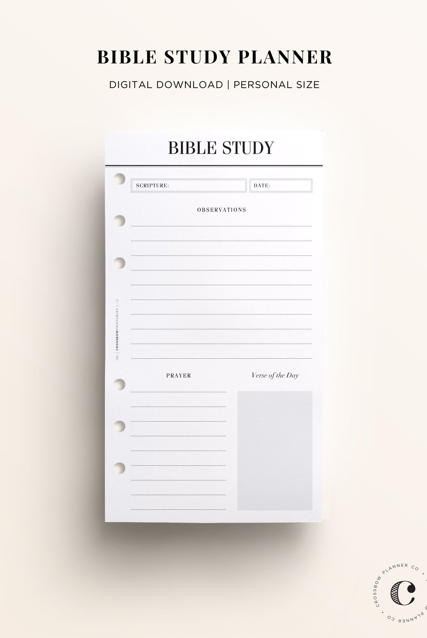 printable personal bible study inserts