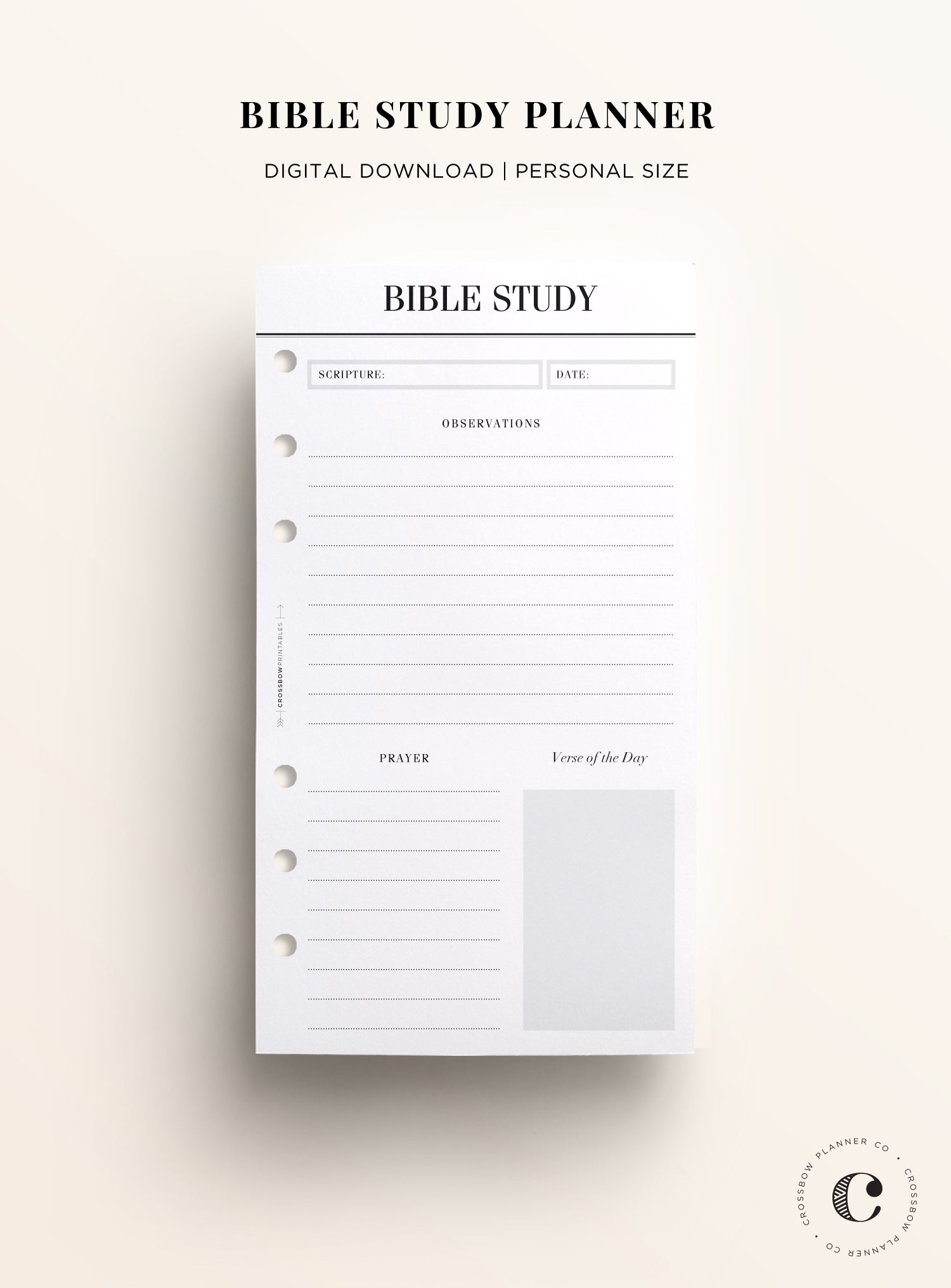 printable-personal-bible-study-inserts-crossbow-planner-co for Bible Study Binder Printables Free Printable Personal Bible Study Inserts – Crossbow Planner Co. for Bible Study Binder Printables Free