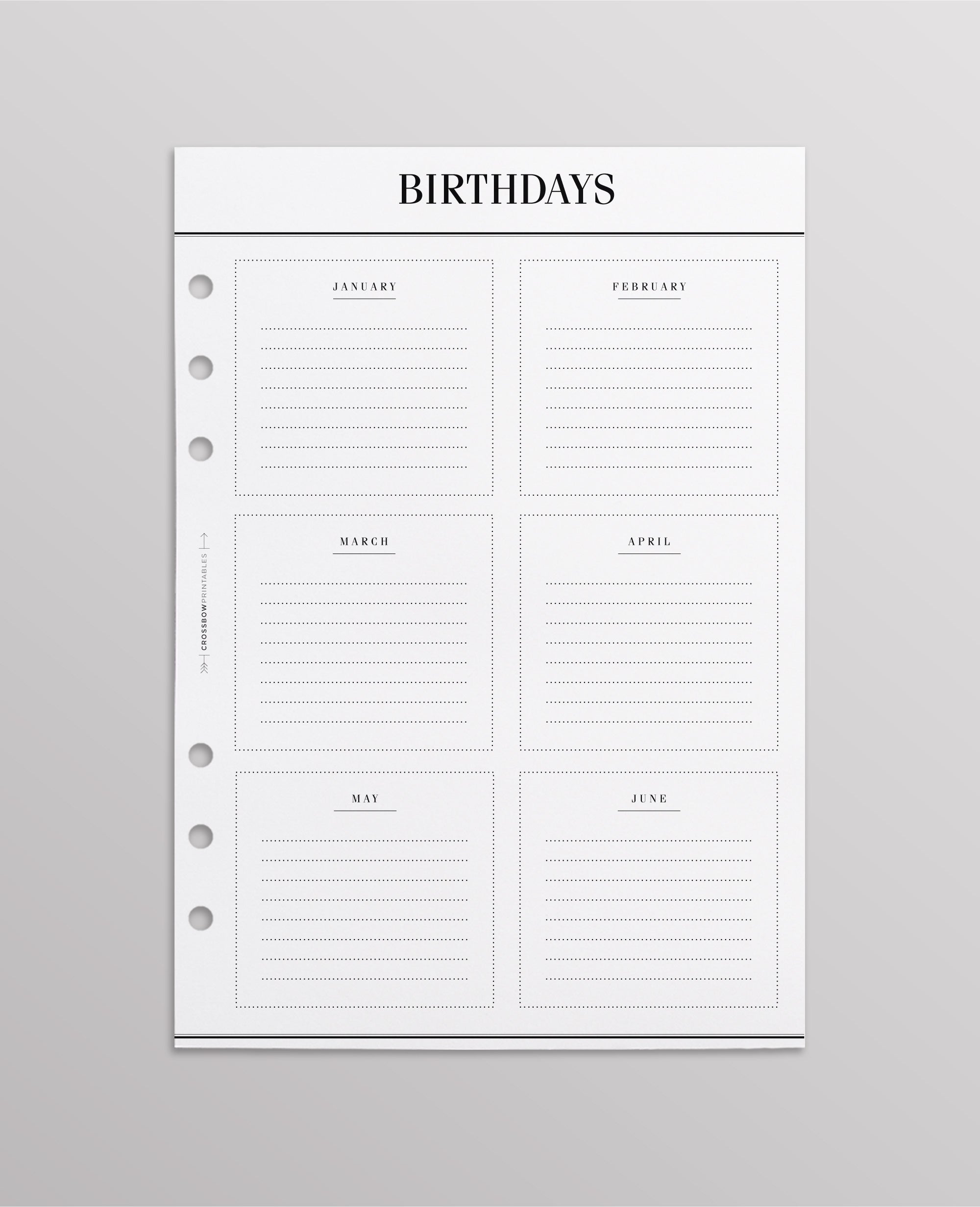 6 ring agenda refill