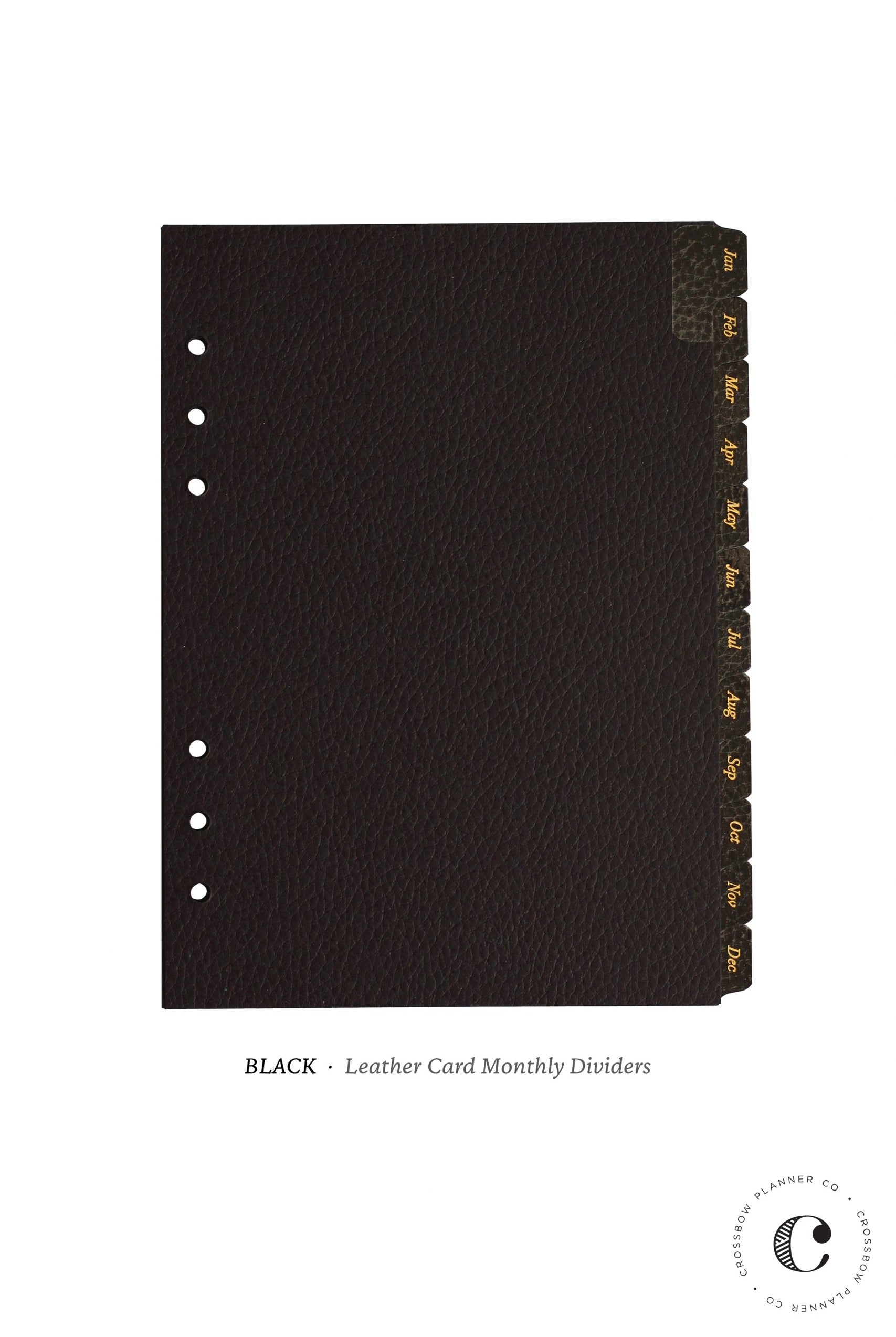 Black Monthly Dividers with Gold Foil