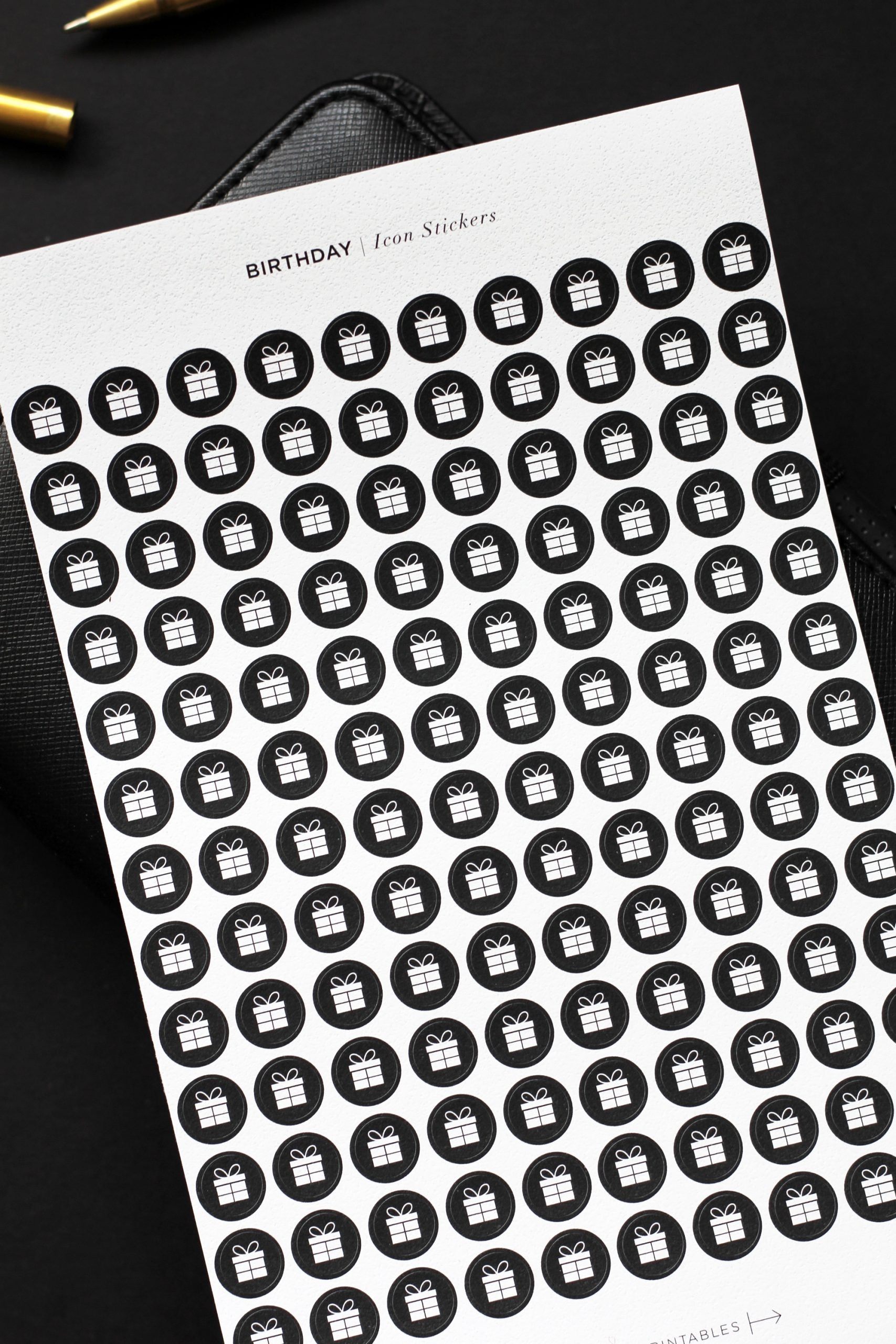 birthday planner stickers