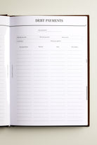 budgeting book debt payments