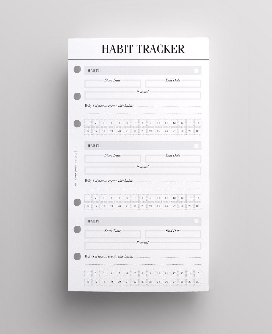 habit tracker personal planner inserts