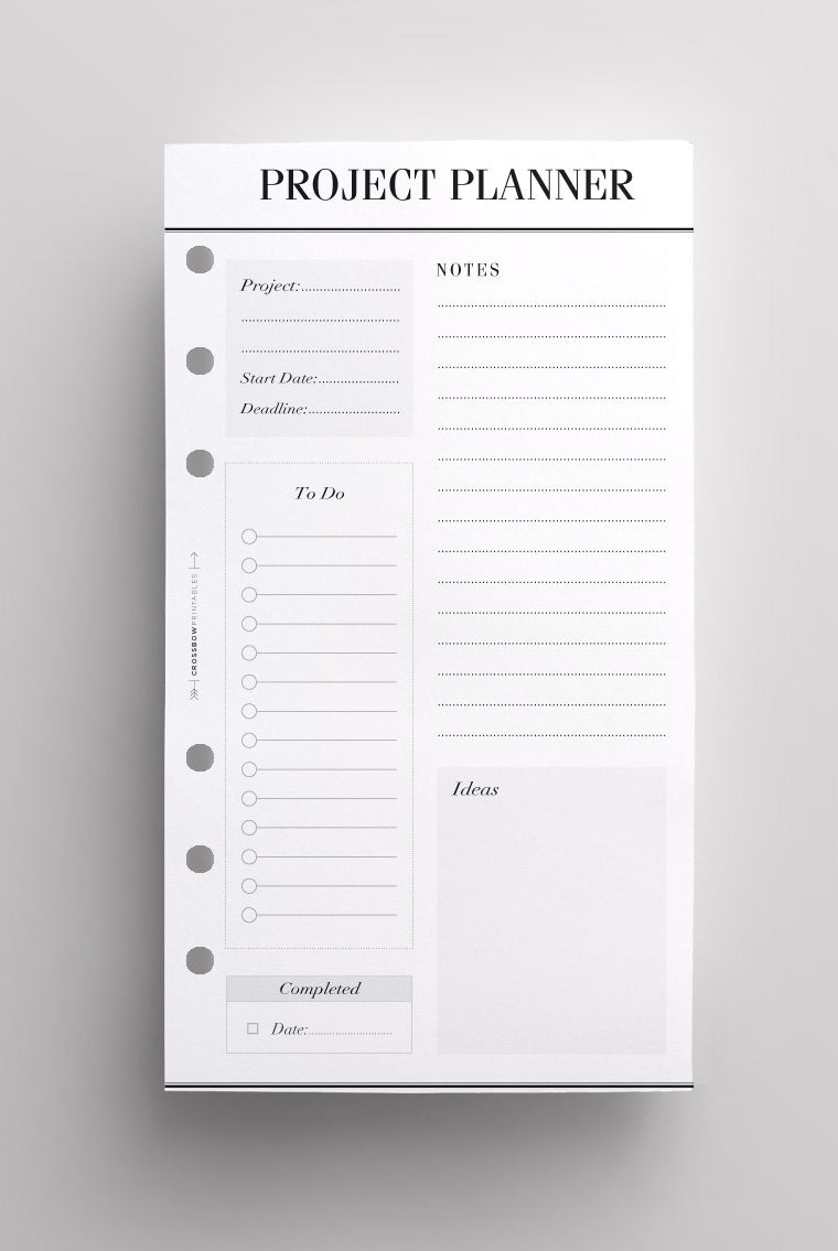 project personal size planner inserts