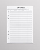 Expenses Planner Inserts A5