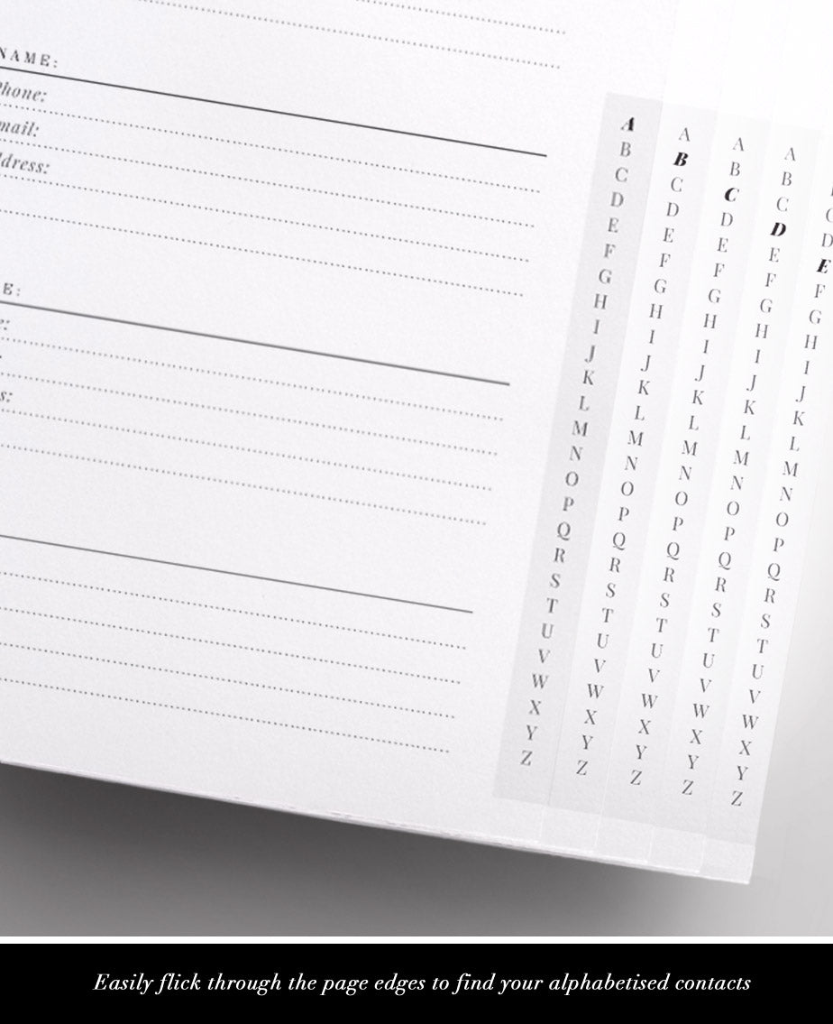 filofax personal contacts