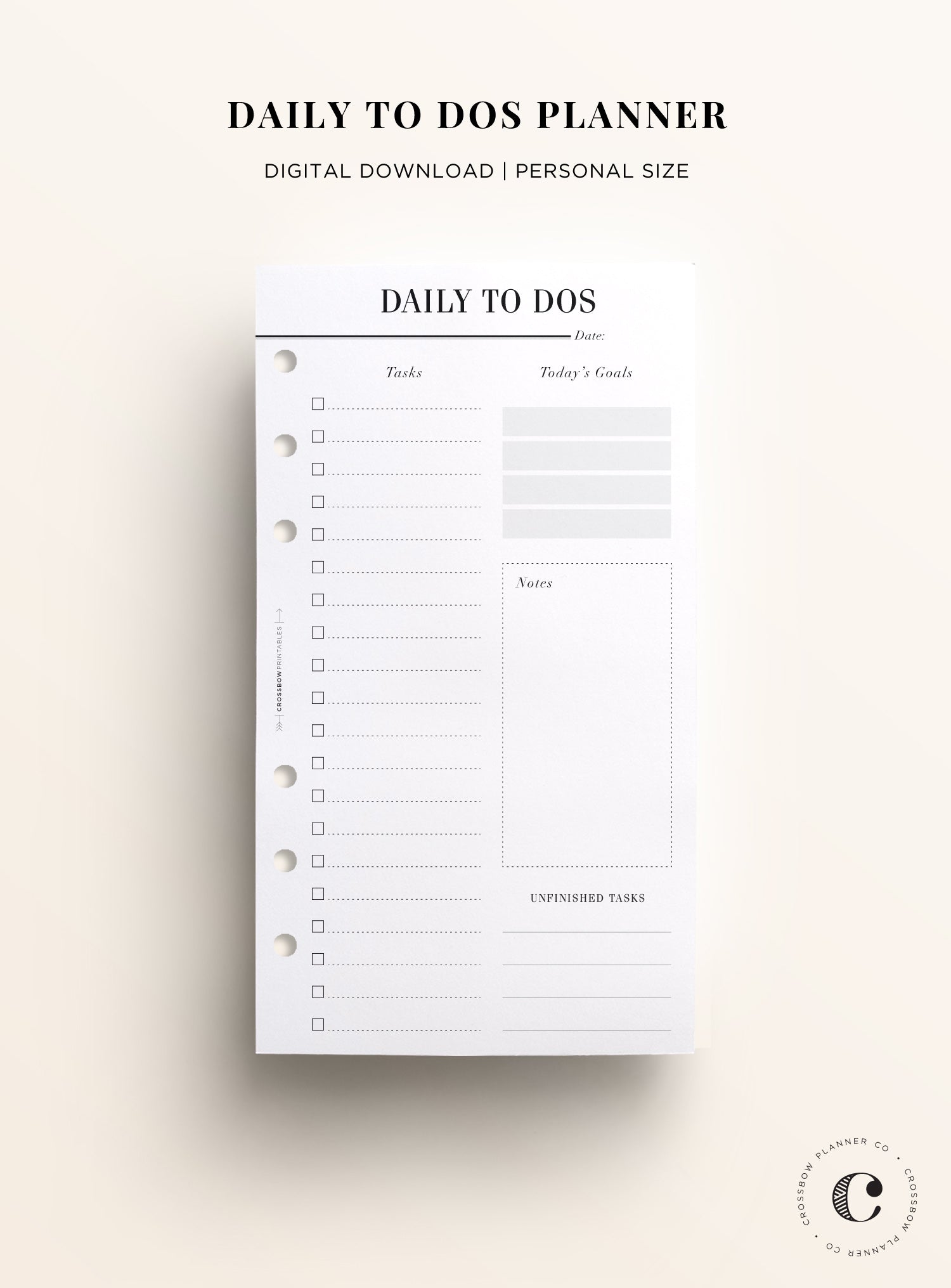 personal printable inserts daily