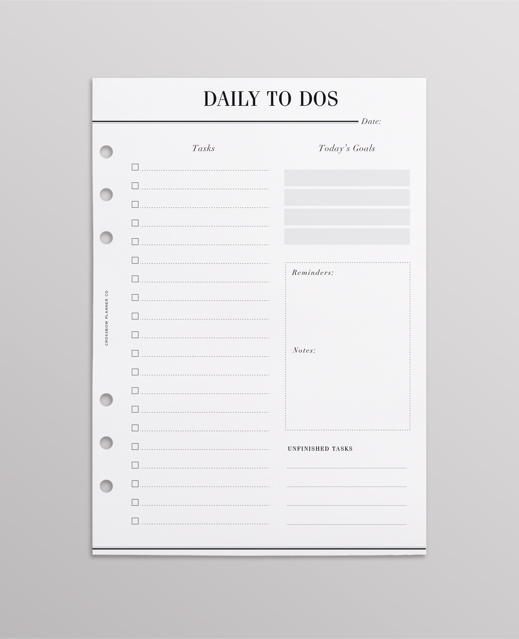 day per page planner refill
