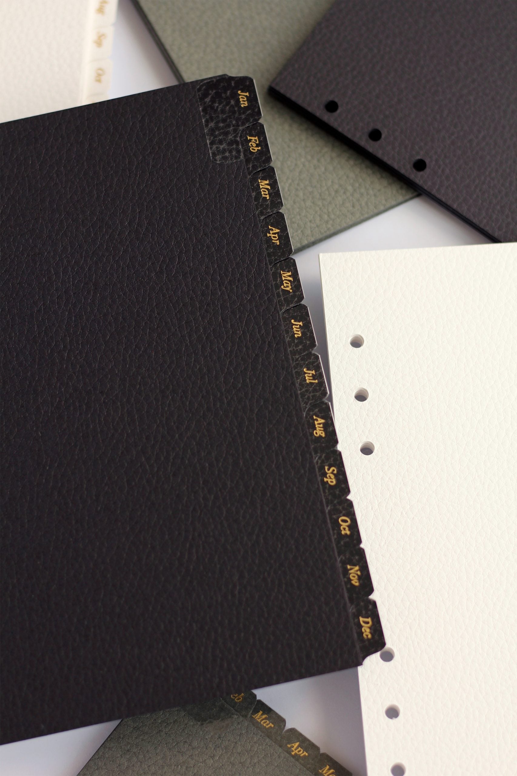 Gold foil planner dividers