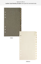 leather monthly dividers