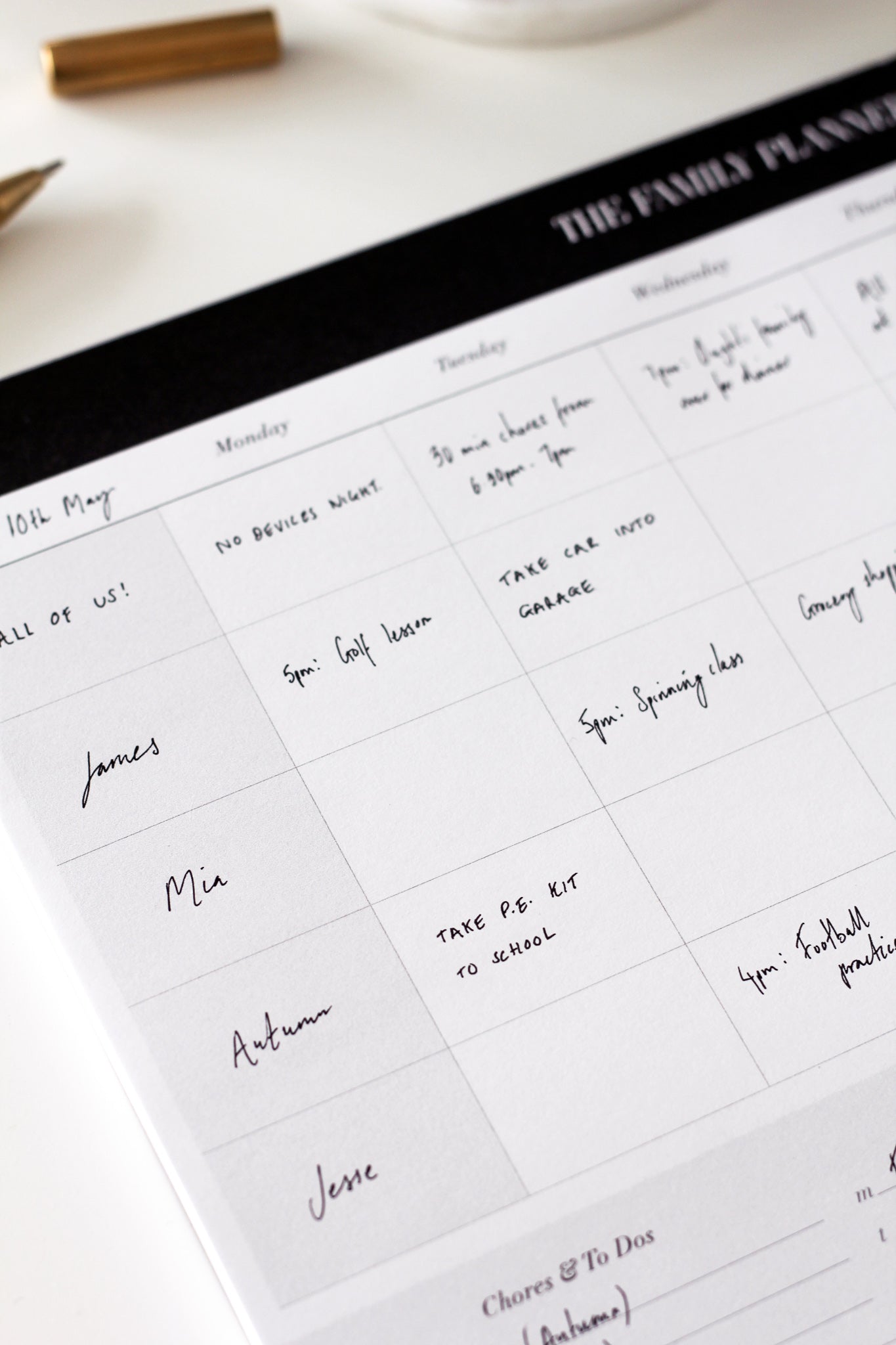 minimal family planner