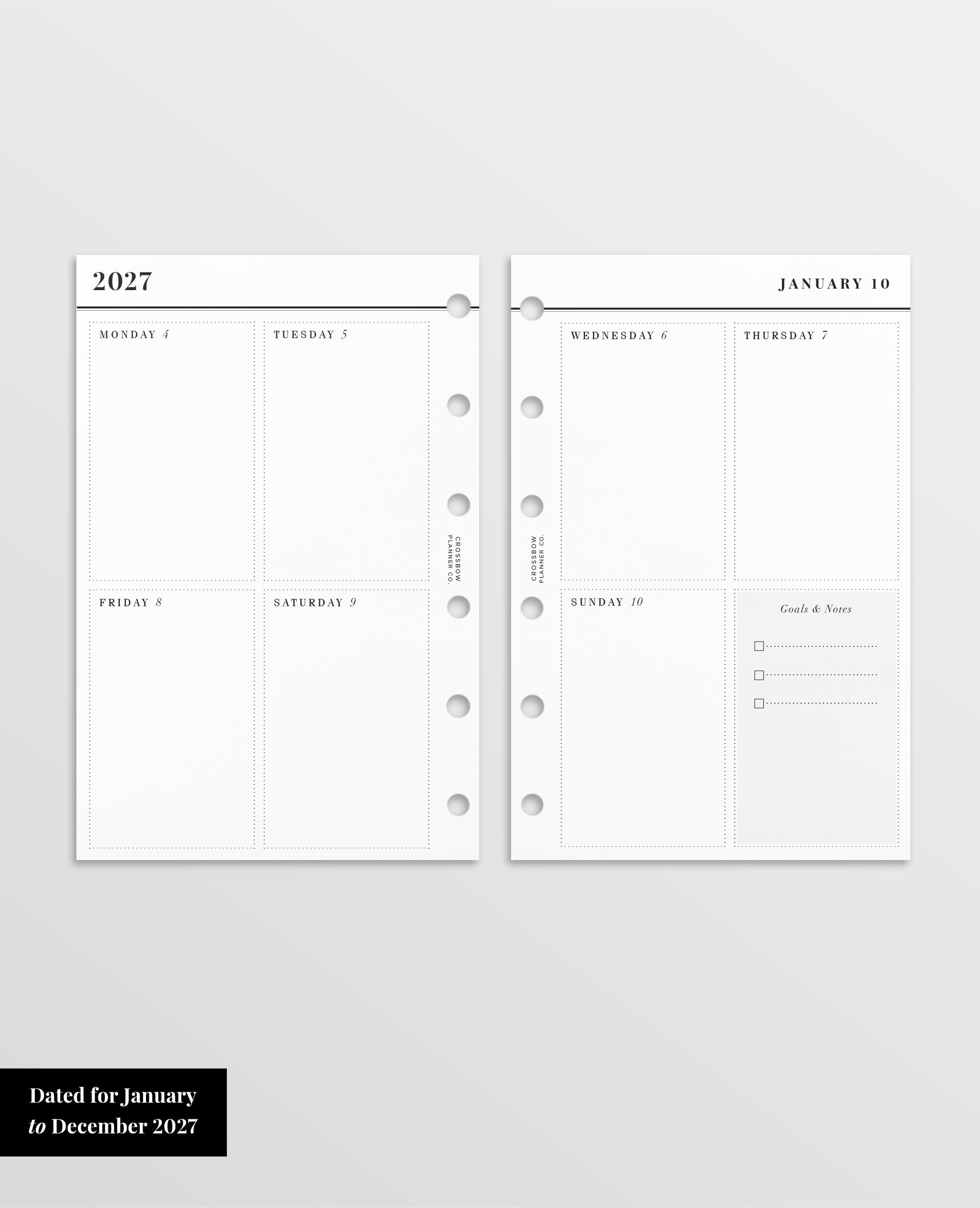 dated pocket inserts 2027