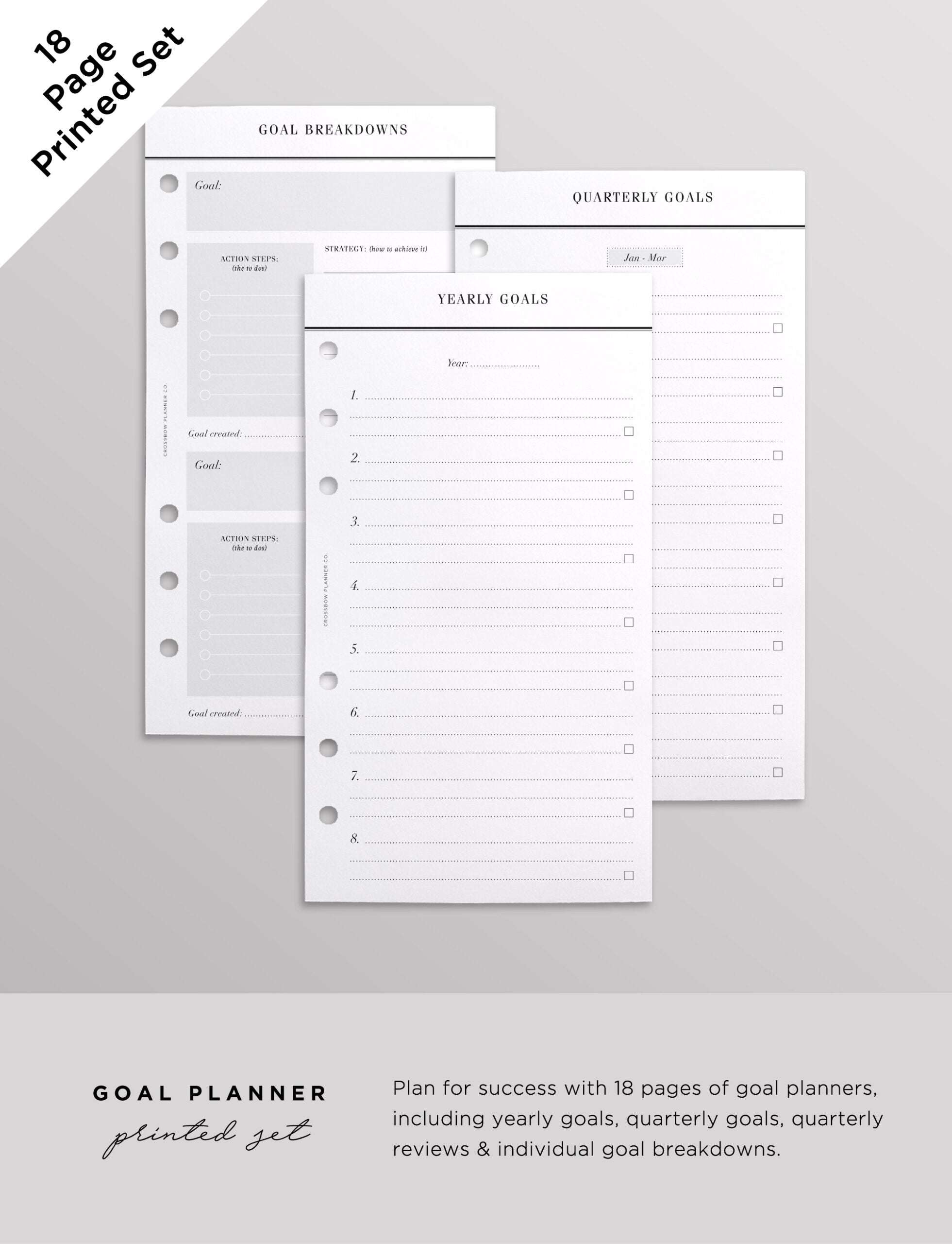 goal planner inserts personal