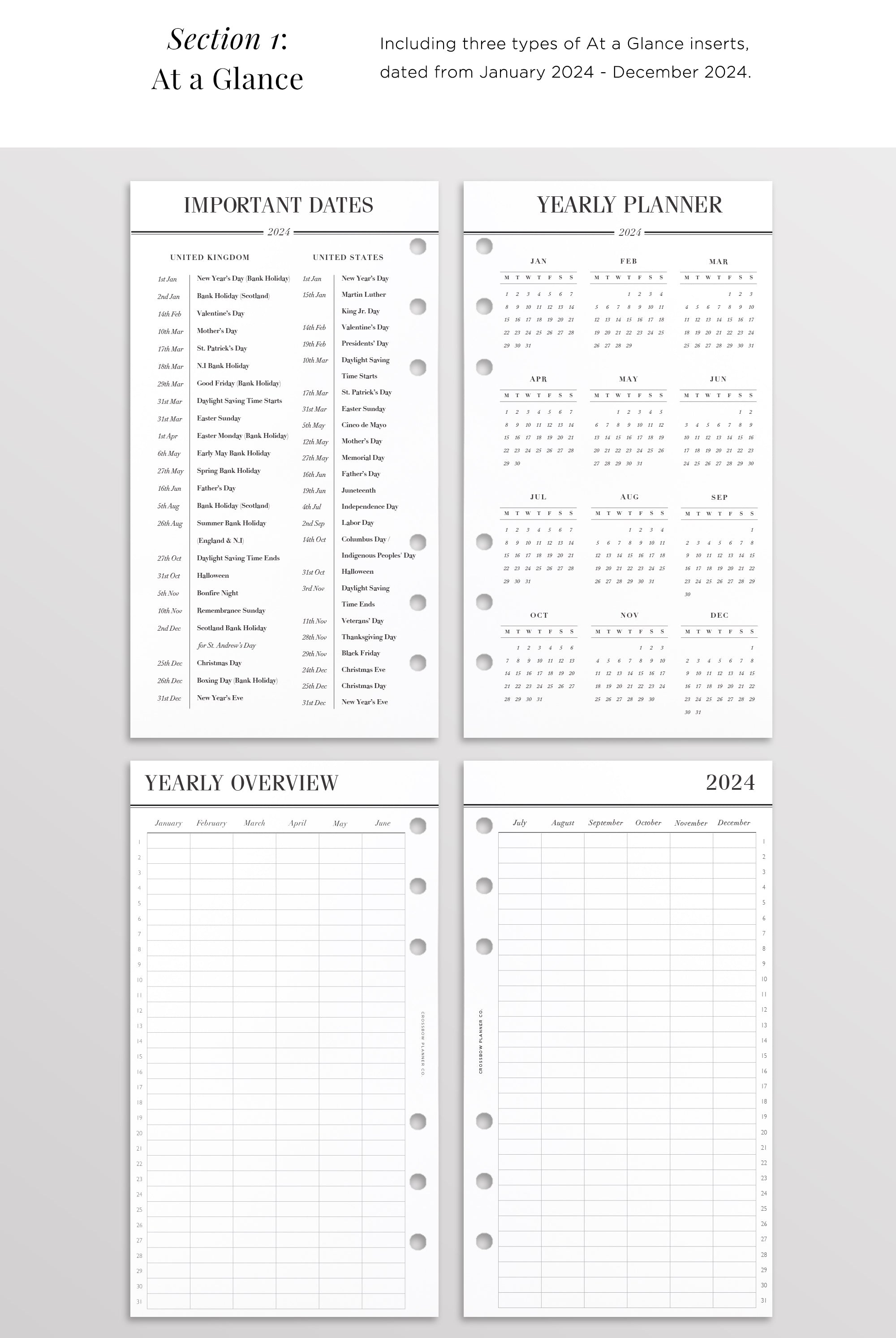 personal size planner refills 2024