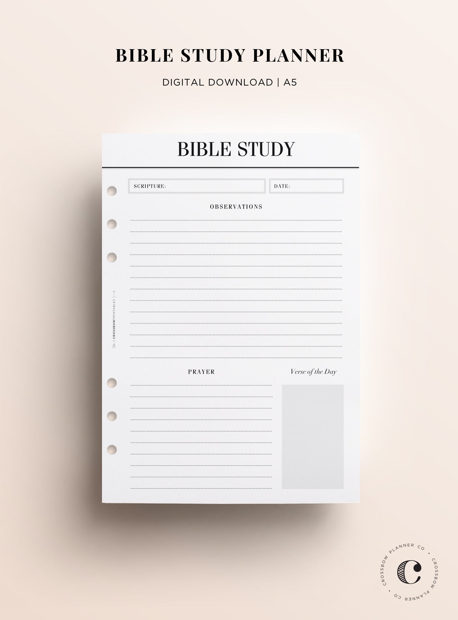 Printable A5 Bible Study Inserts – Crossbow Planner Co. printable-a5-bible-study-inserts-crossbow-planner-co