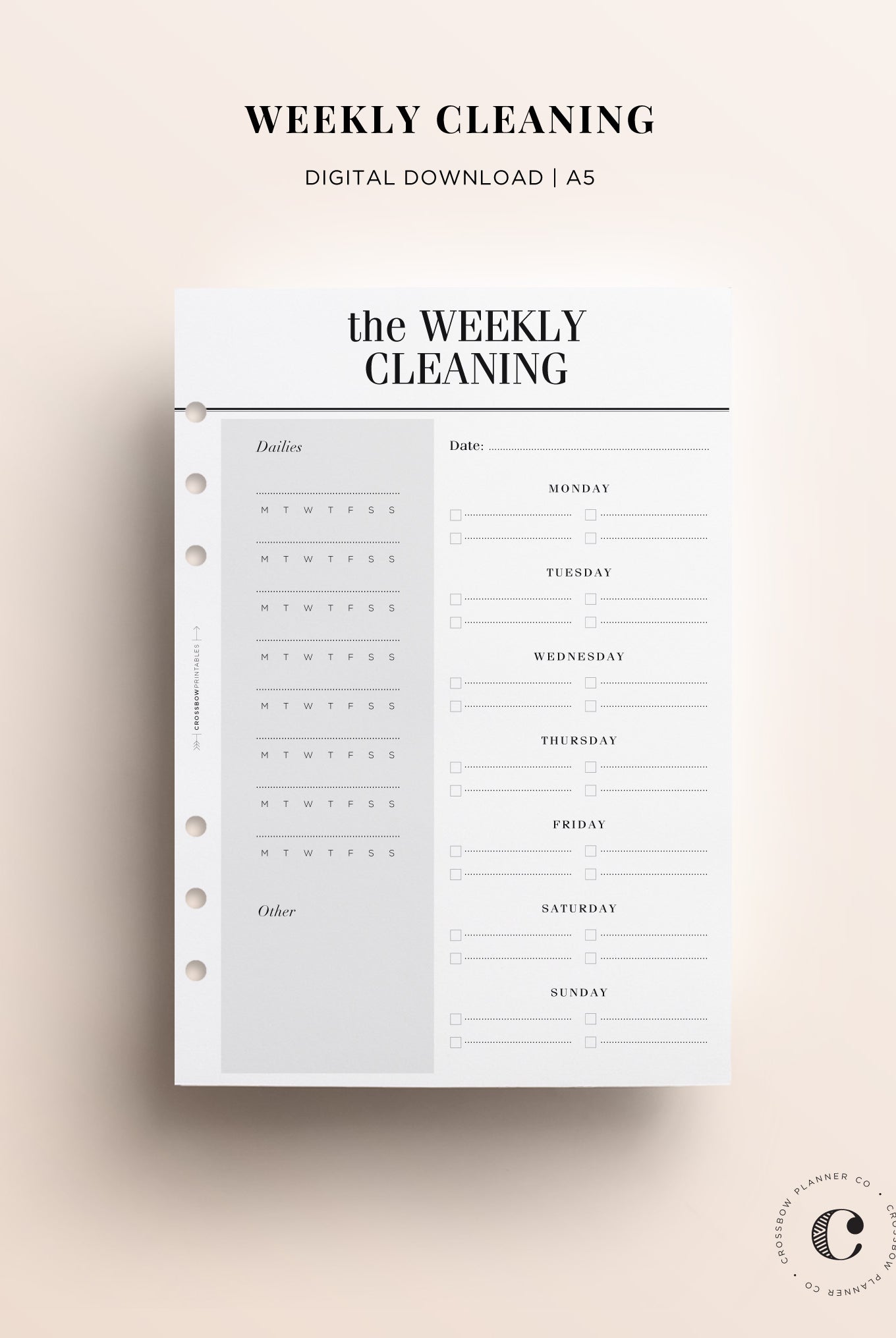 Printable Planner Inserts A5