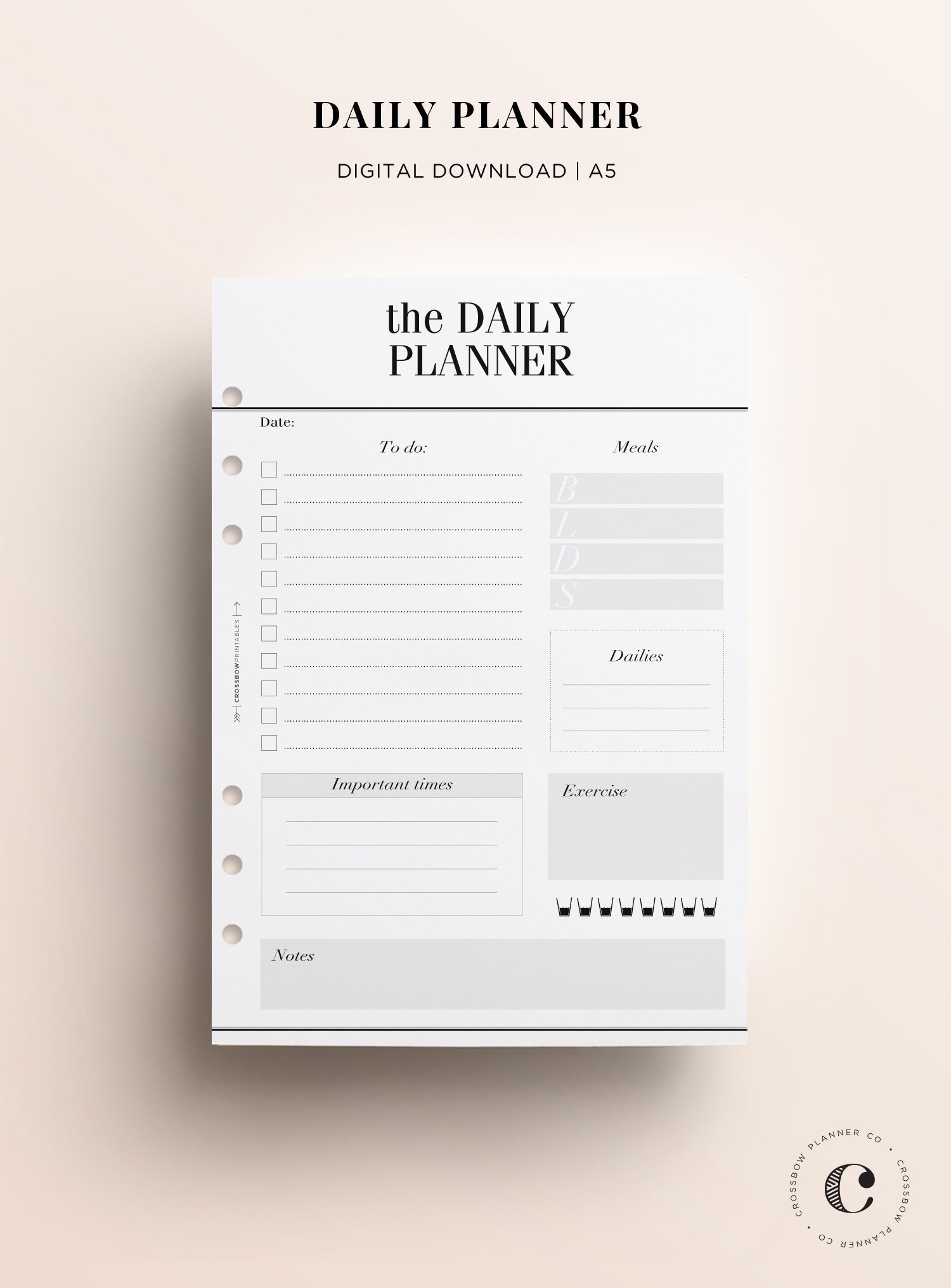 Daily Planner A5 Printable