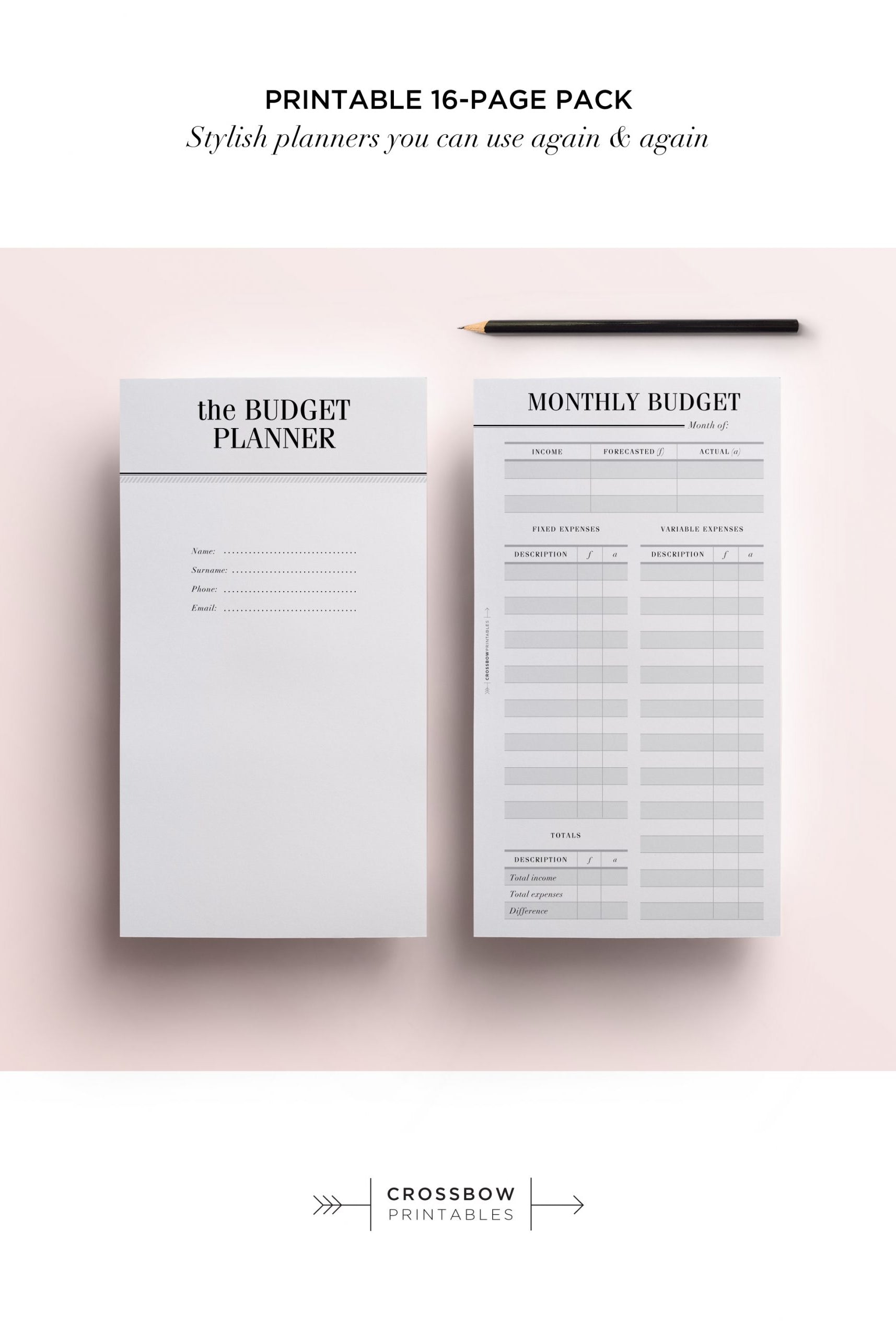 Printable Personal Budget Planner