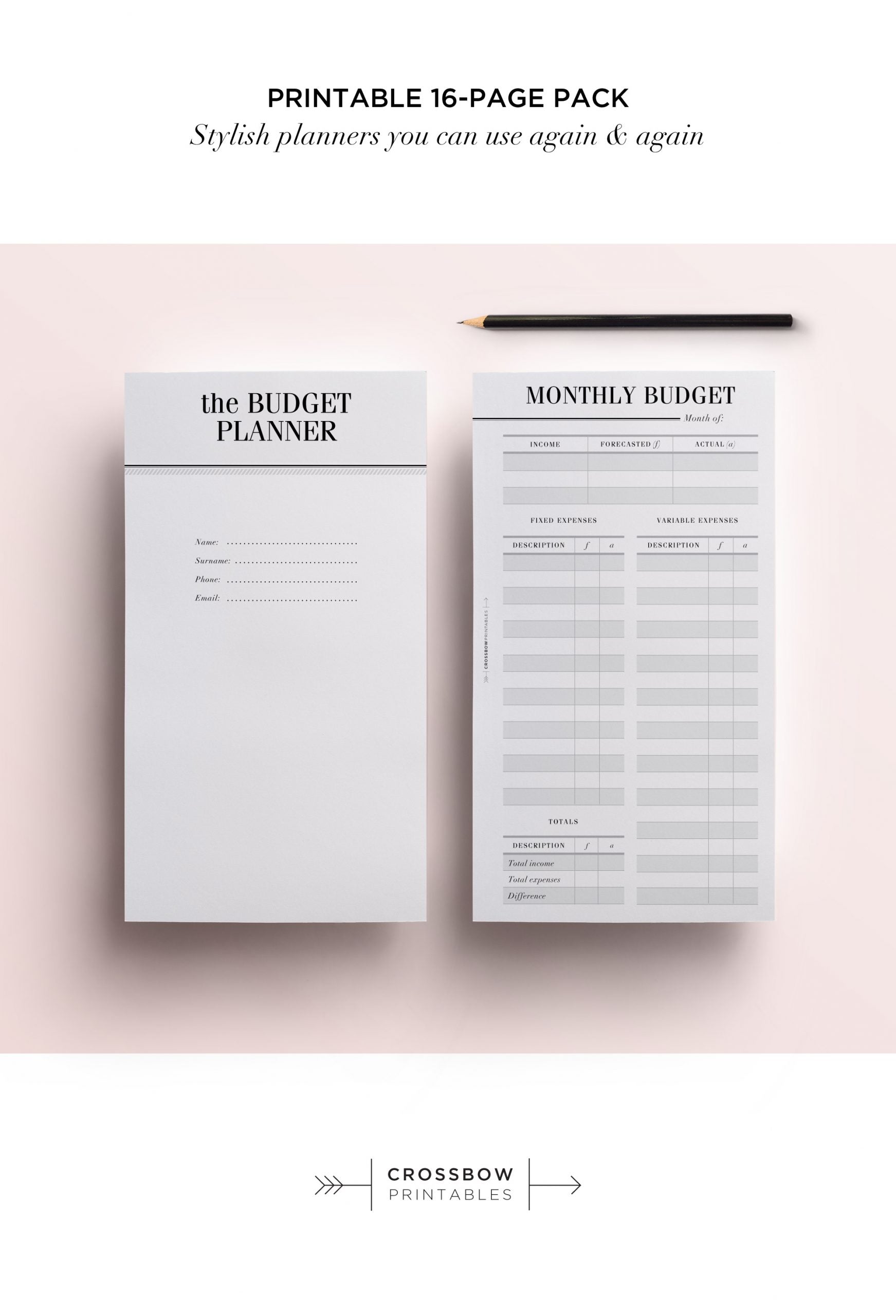 Printable Personal Budget Planner