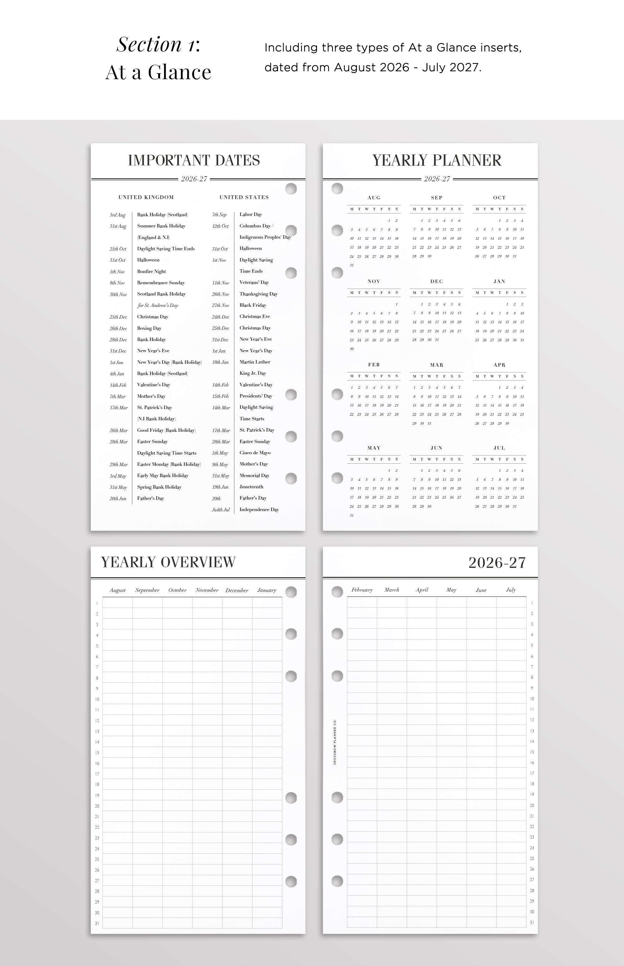 college planner refill 