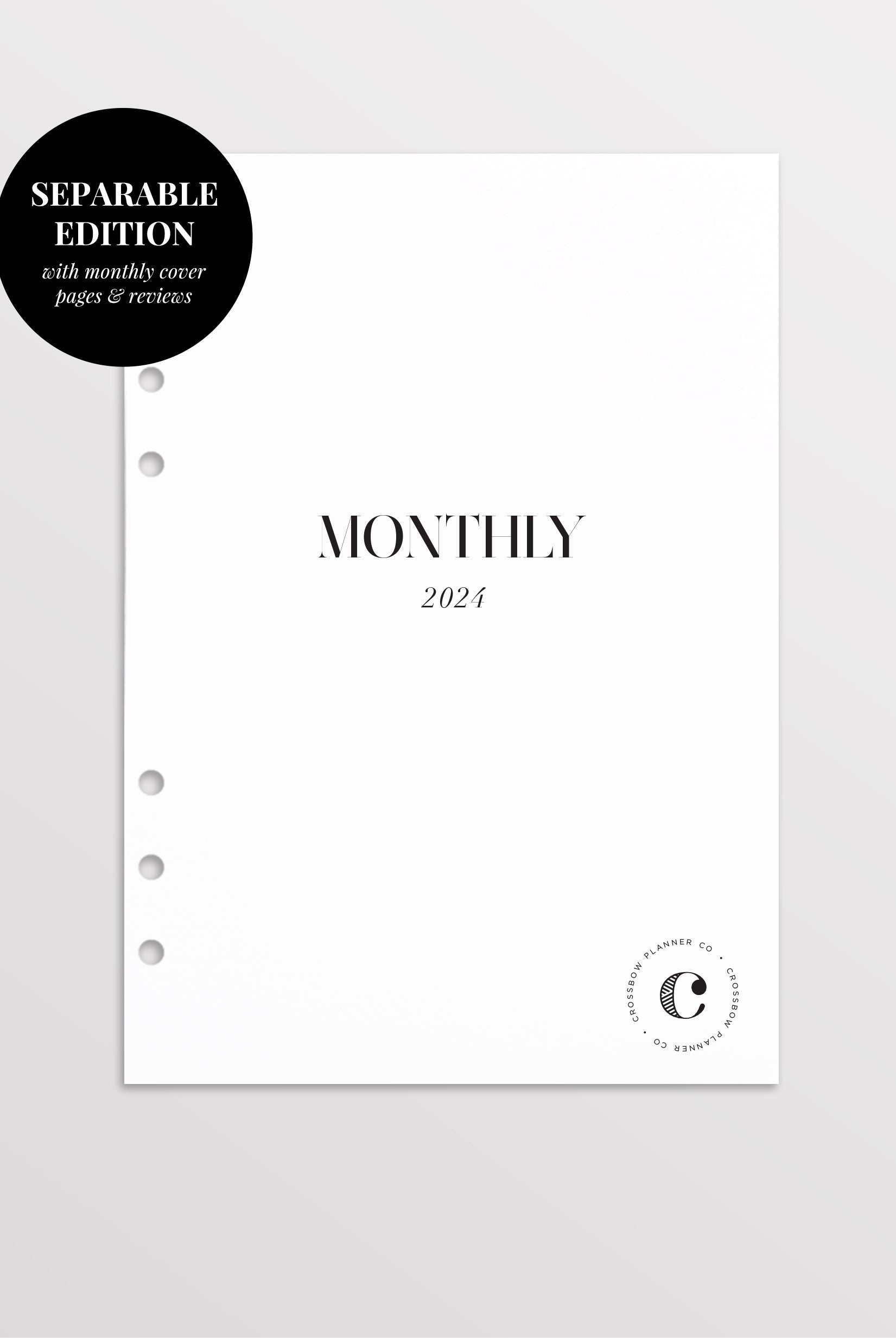 A5 separable 2024 Monthly Planner Inserts