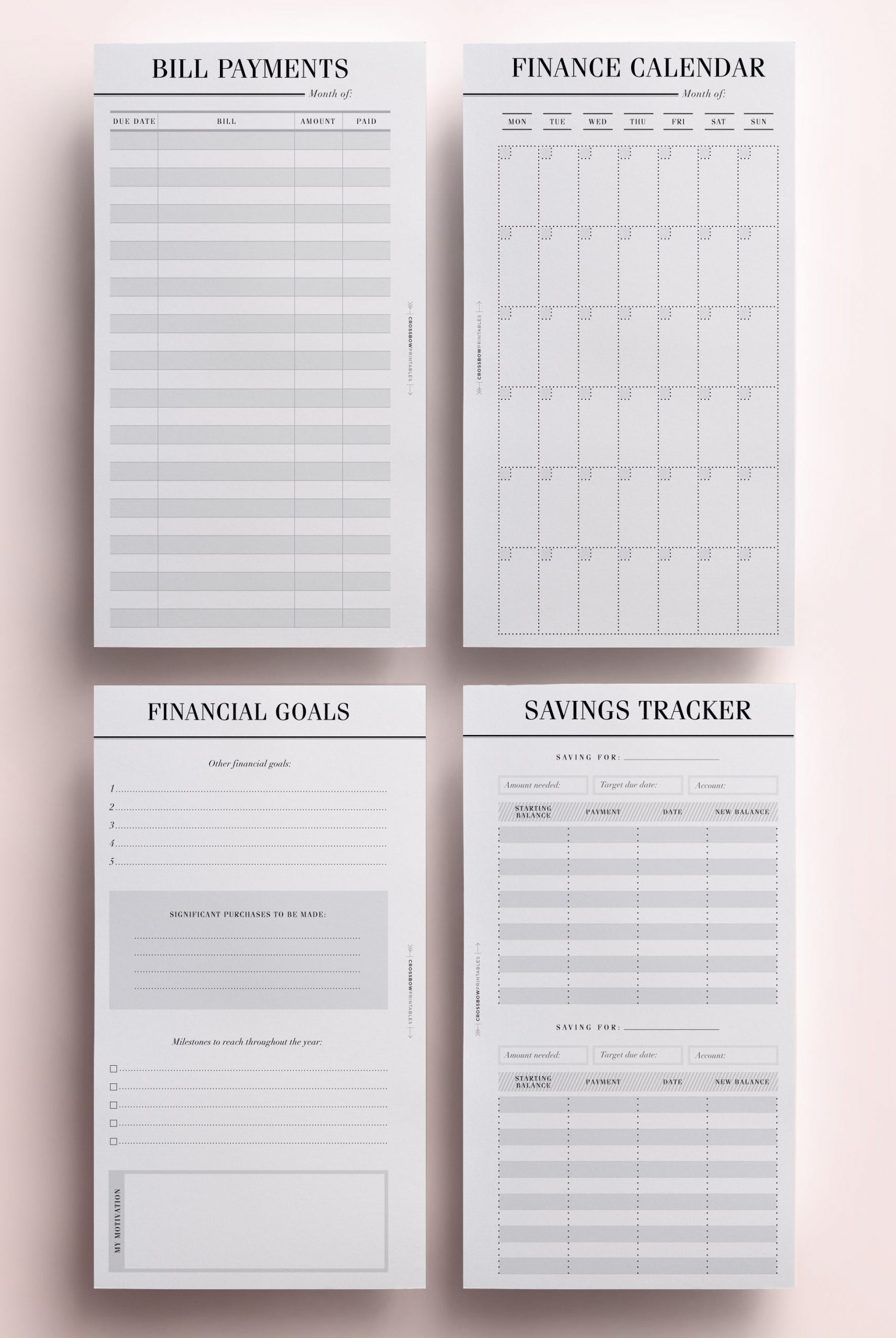 budget planner personal size