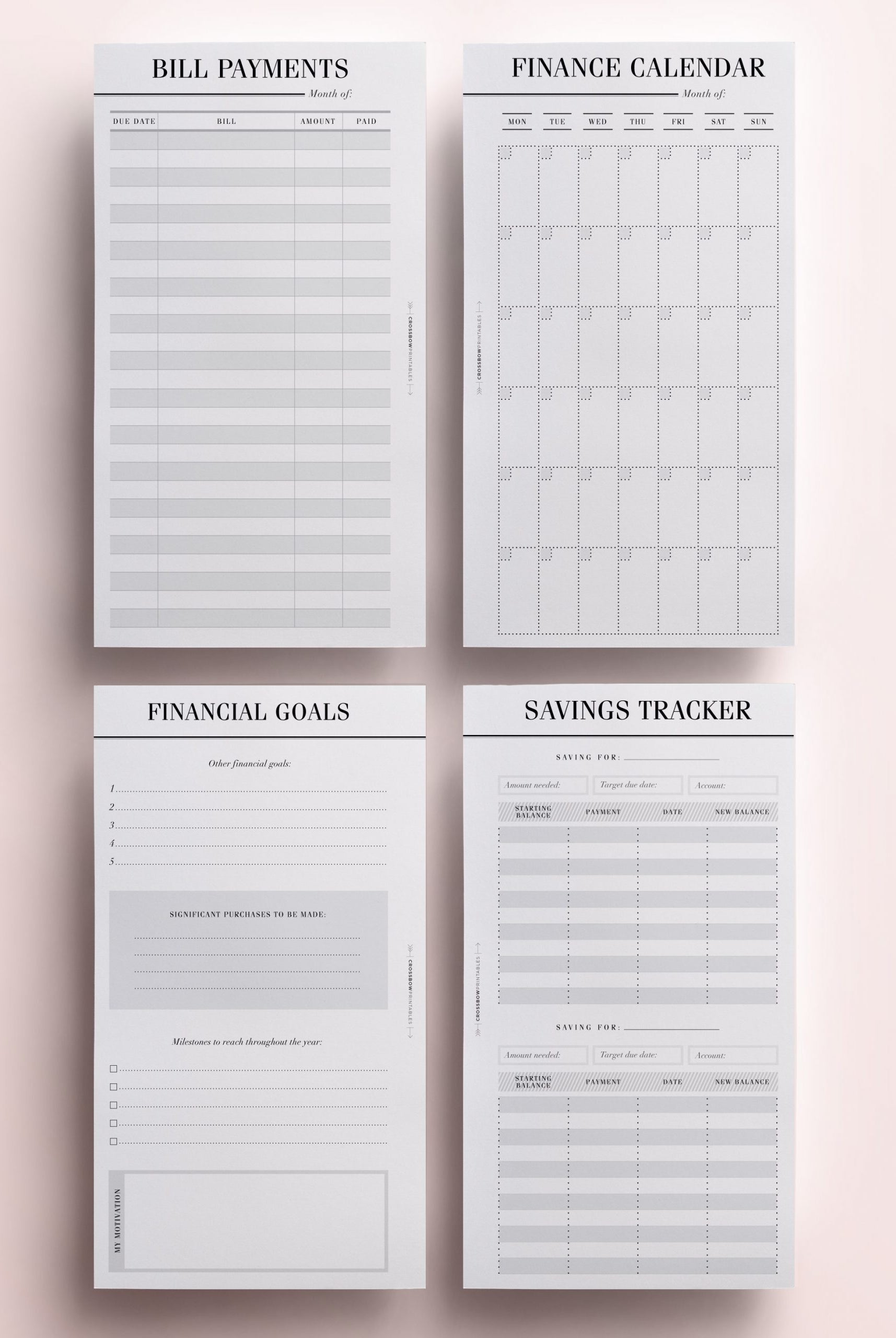 Personal Size Planner Printables – Crossbow Planner Co. personal-size-planner-printables-crossbow-planner-co