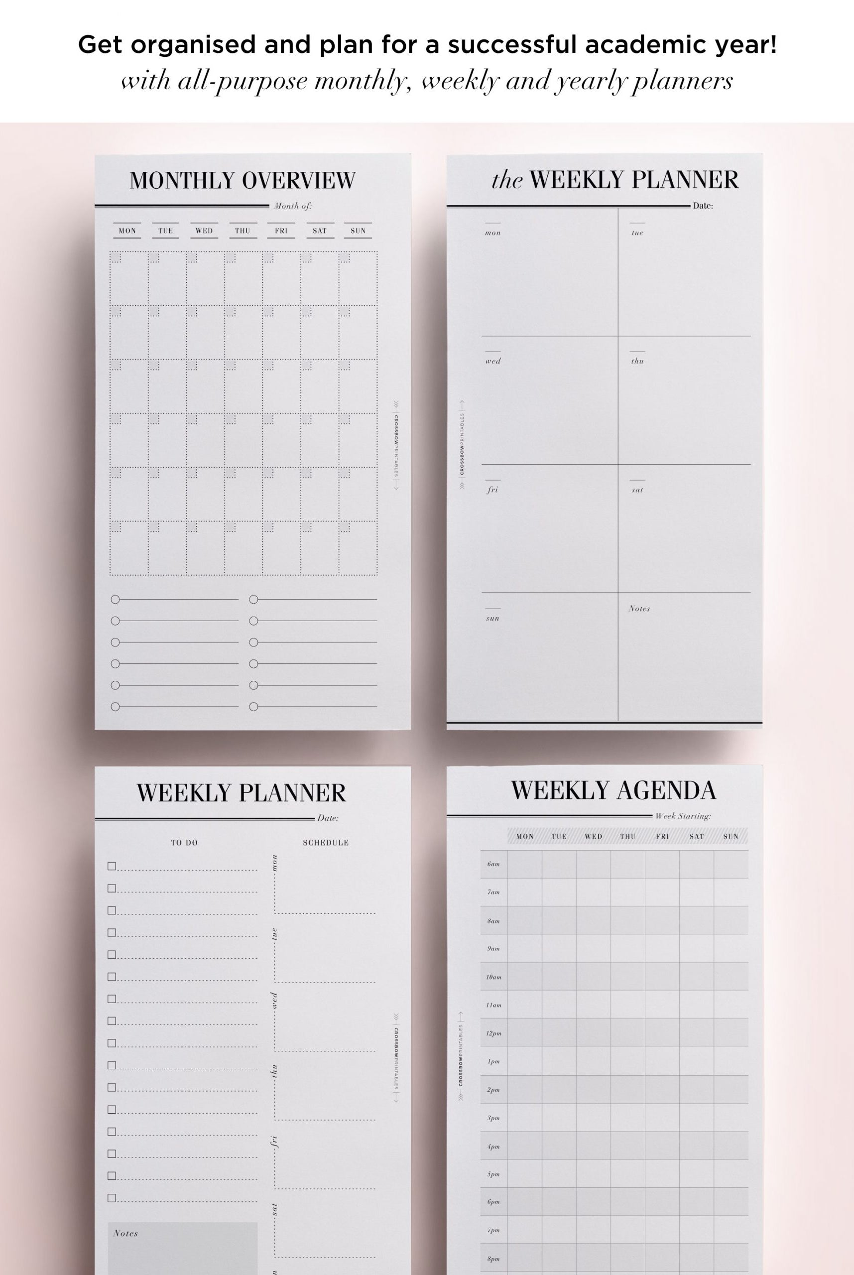 personal student planner inserts