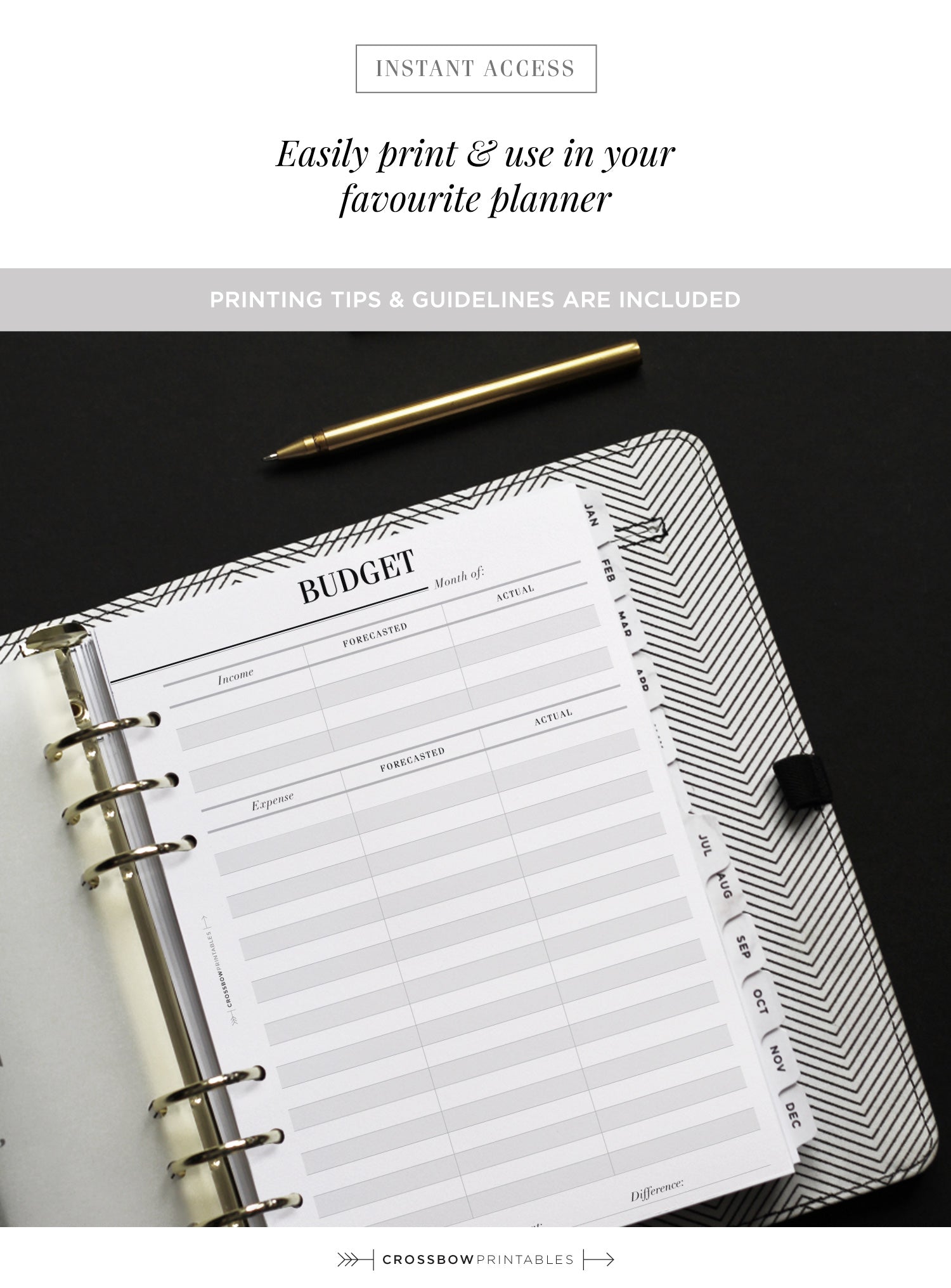 budget planner printable a5