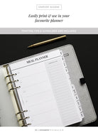 meal planner printable inserts