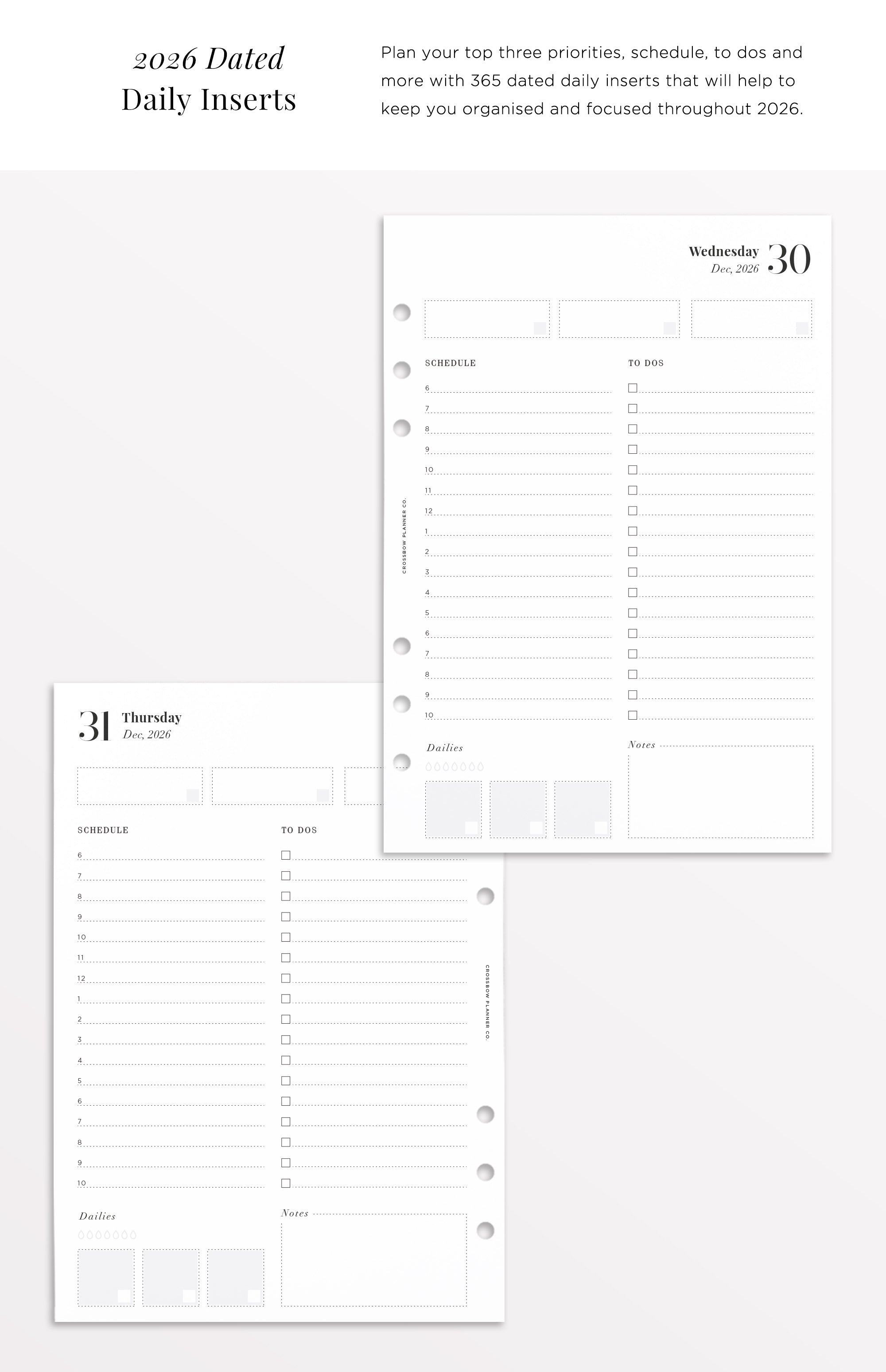 2026 planner refills daily