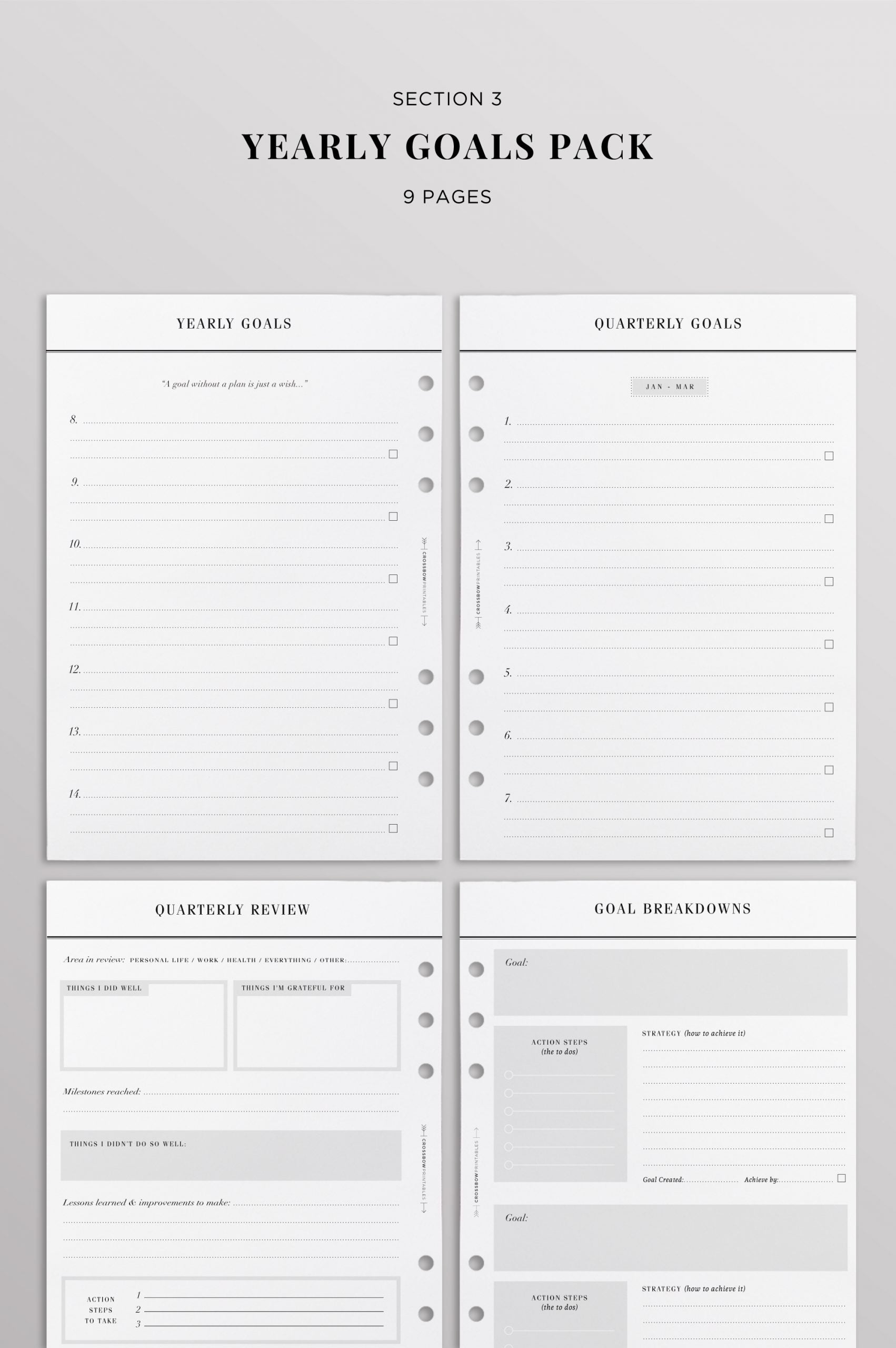 planner setup kit