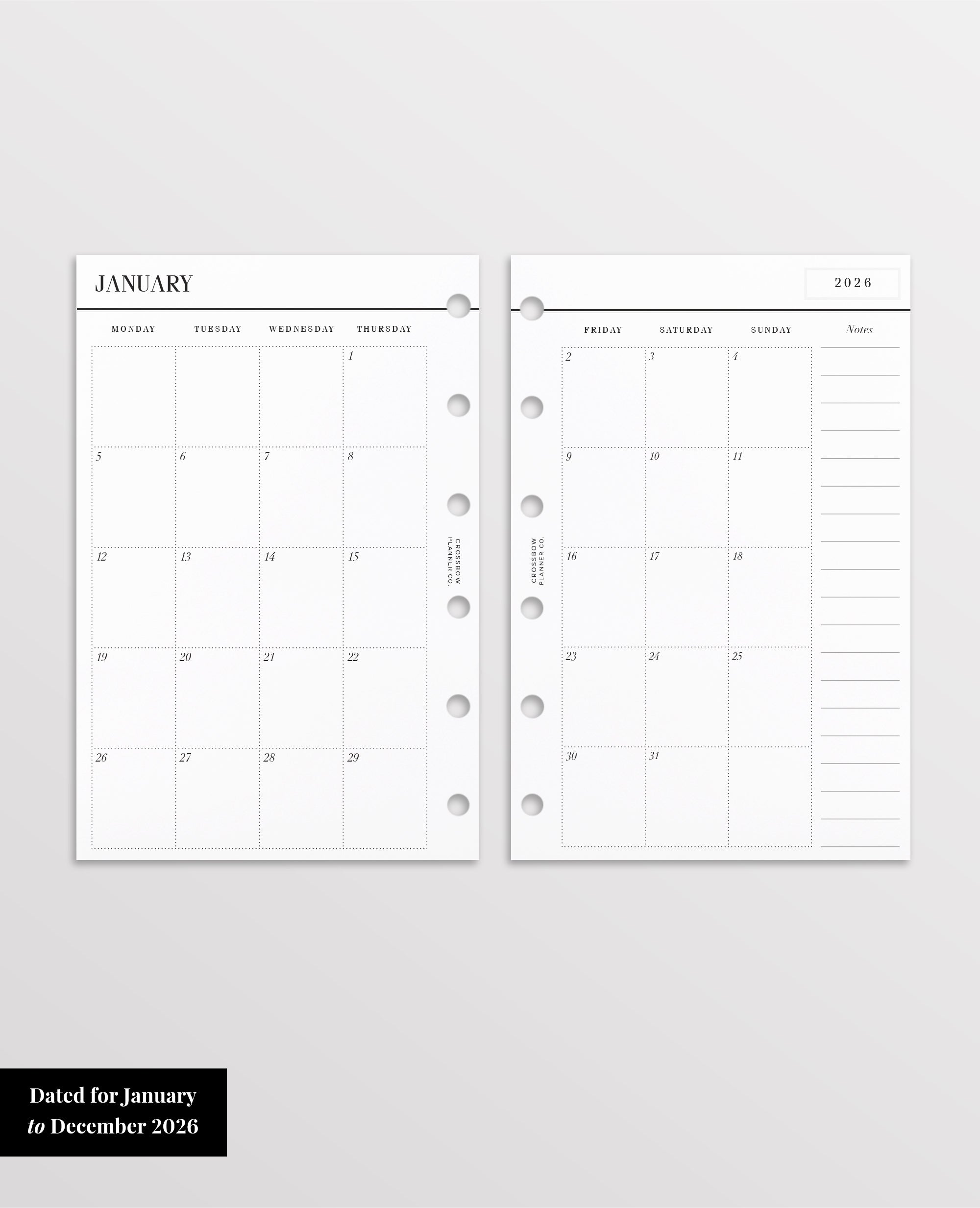 2026 pocket monthly inserts