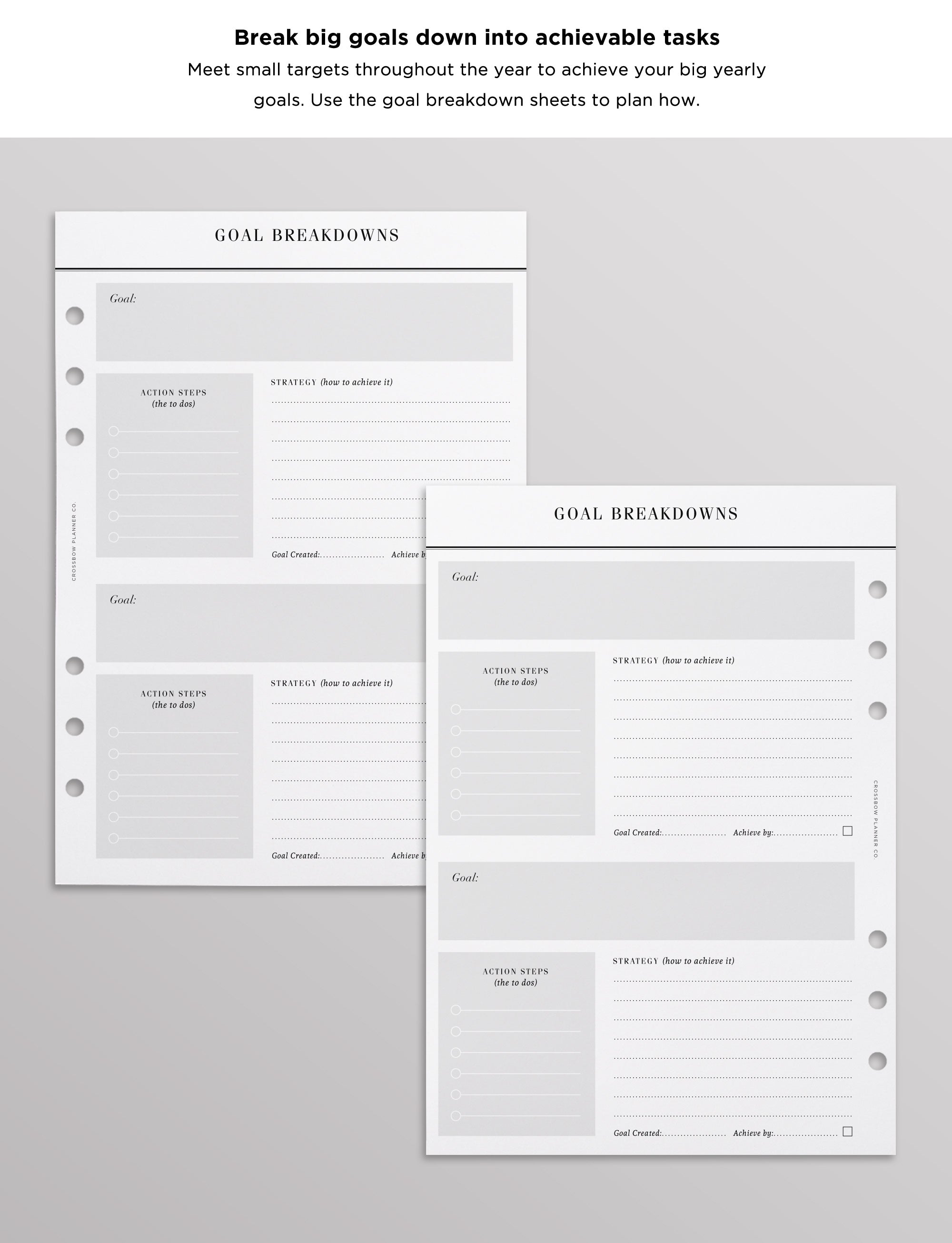 goal planner filofax