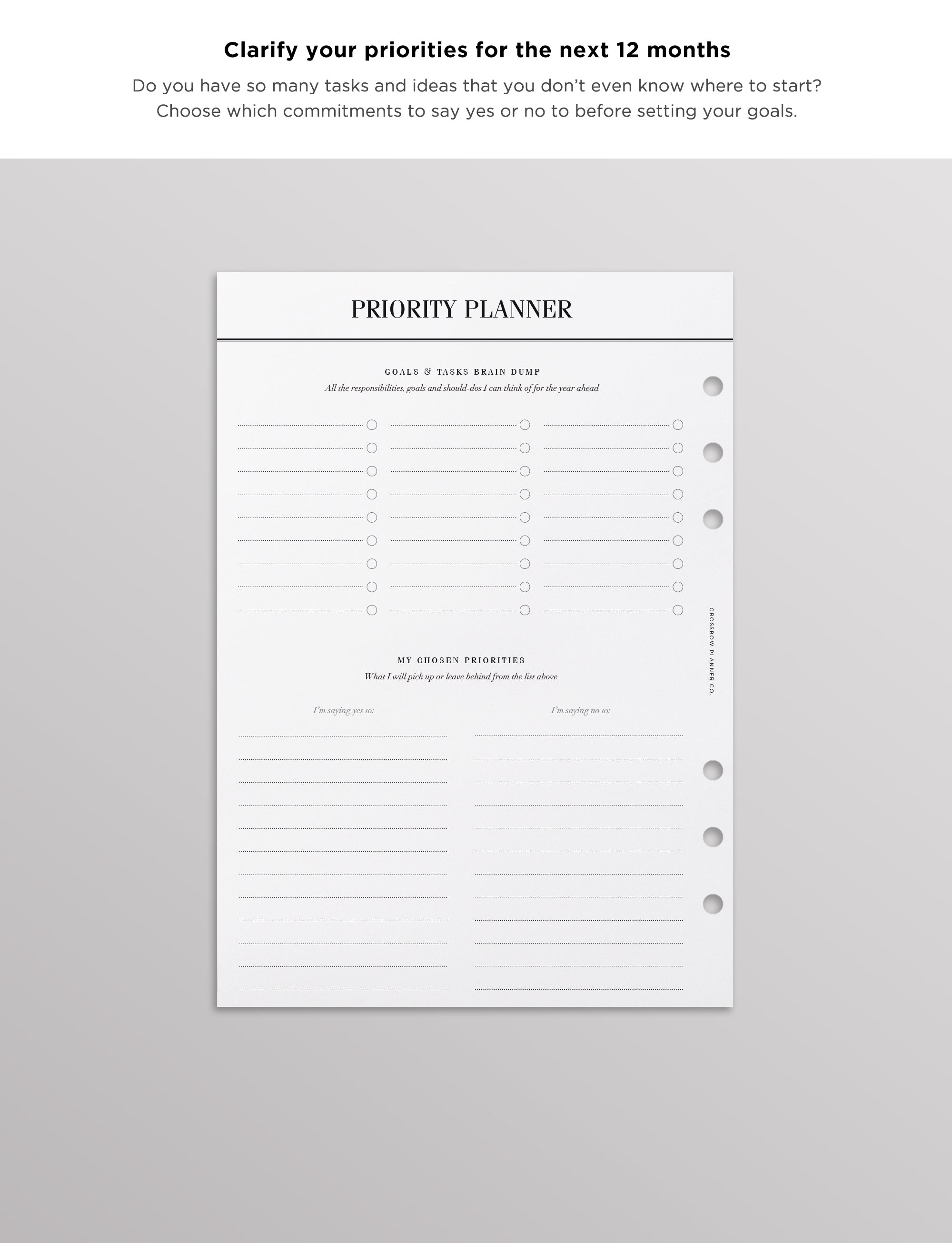 a5 goal planner inserts