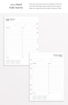 daily planner inserts 2025