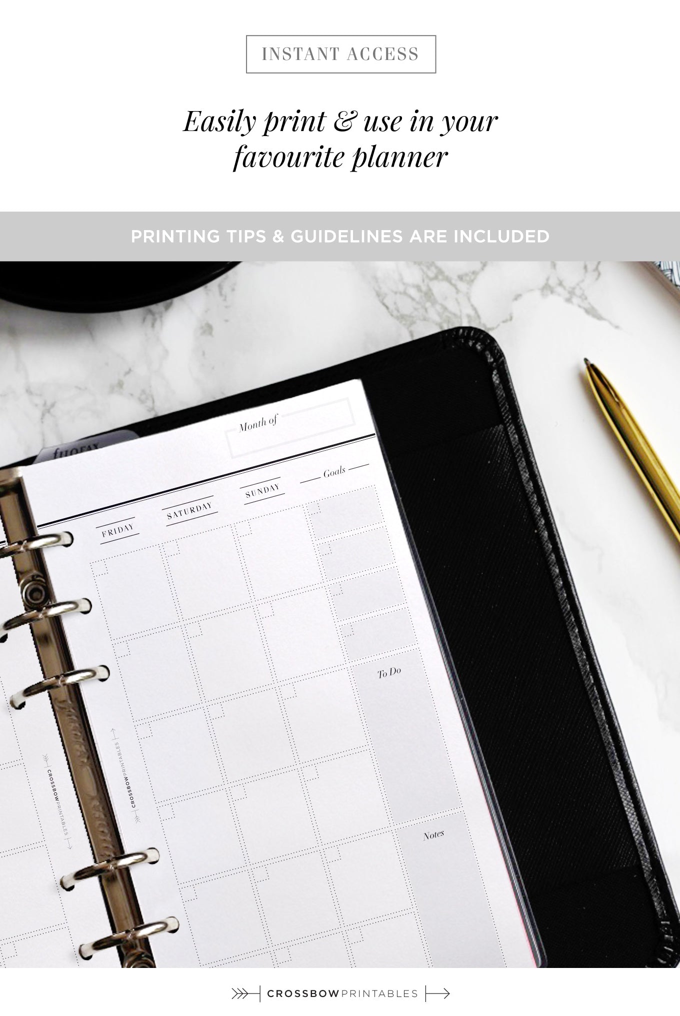 printable personal month on two pages