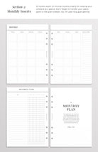 undated yearly planner set