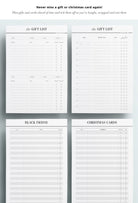 Christmas planner inserts